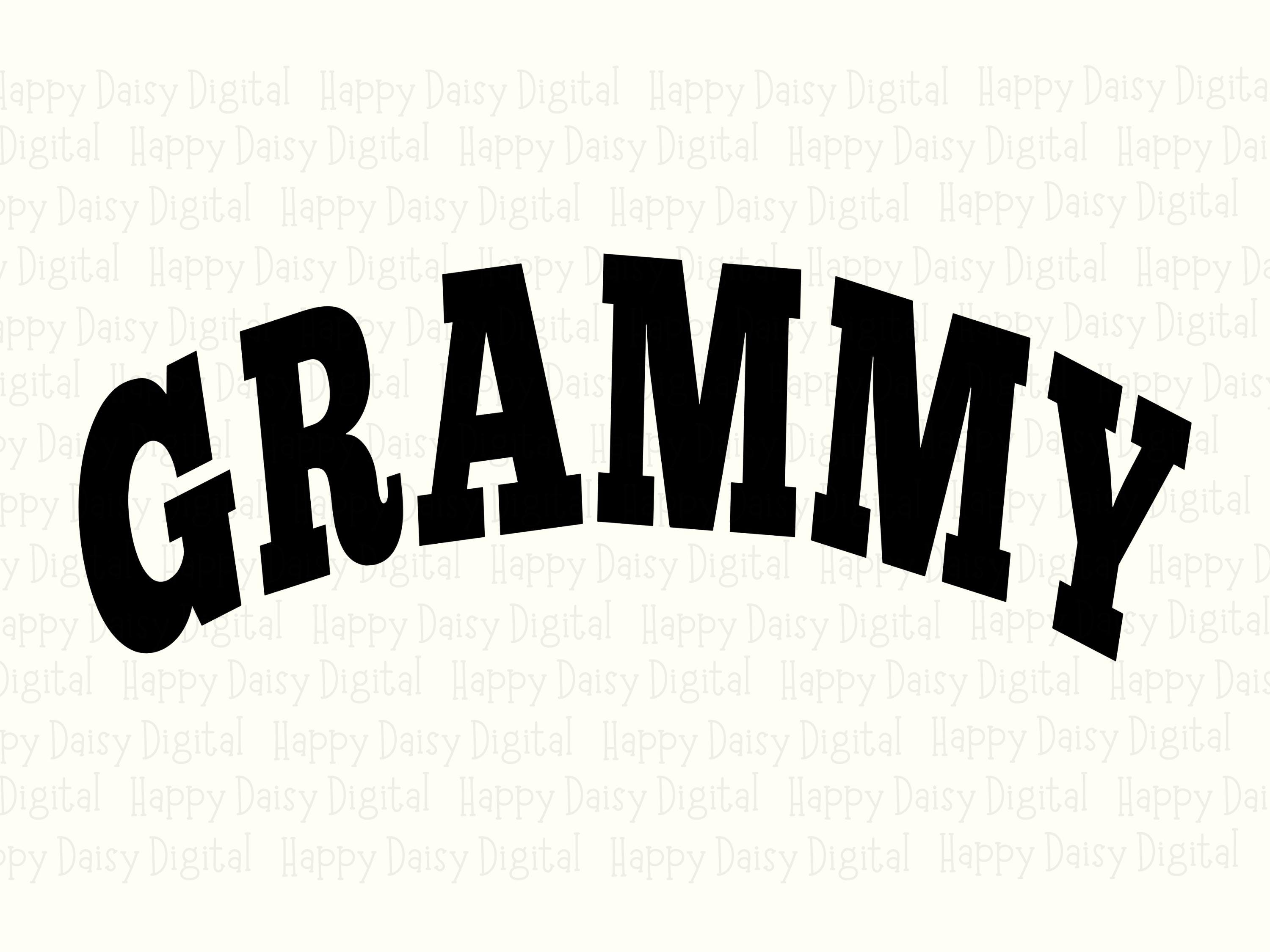 Grammy PNG Grammy Arch Text Varsity Design Commercial Use POD - Image 2