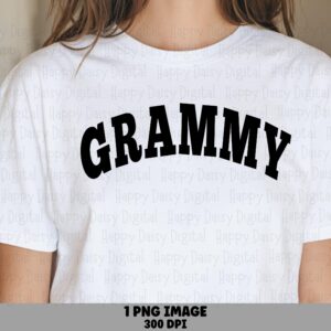 Grammy PNG Grammy Arch Text Varsity Design Commercial Use POD