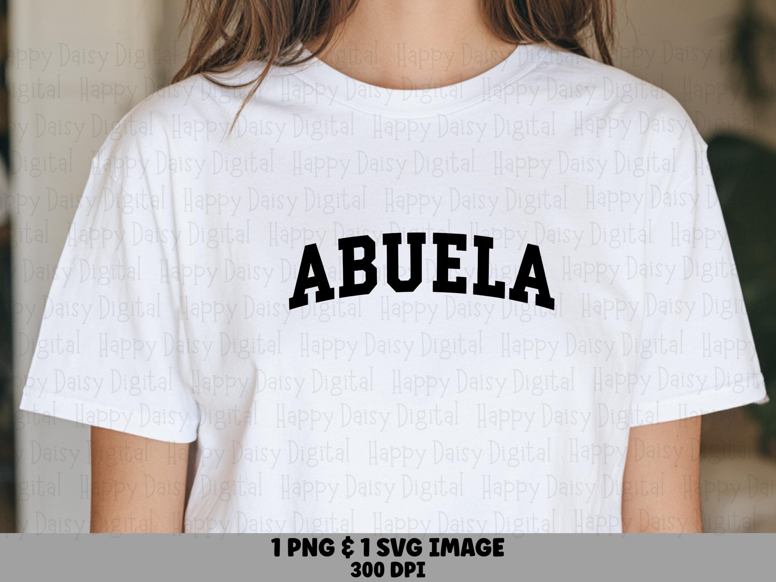 Abuela SVG PNG Abuela Design Bold Block Text Cricut Silhouette Canva Commercial Use POD