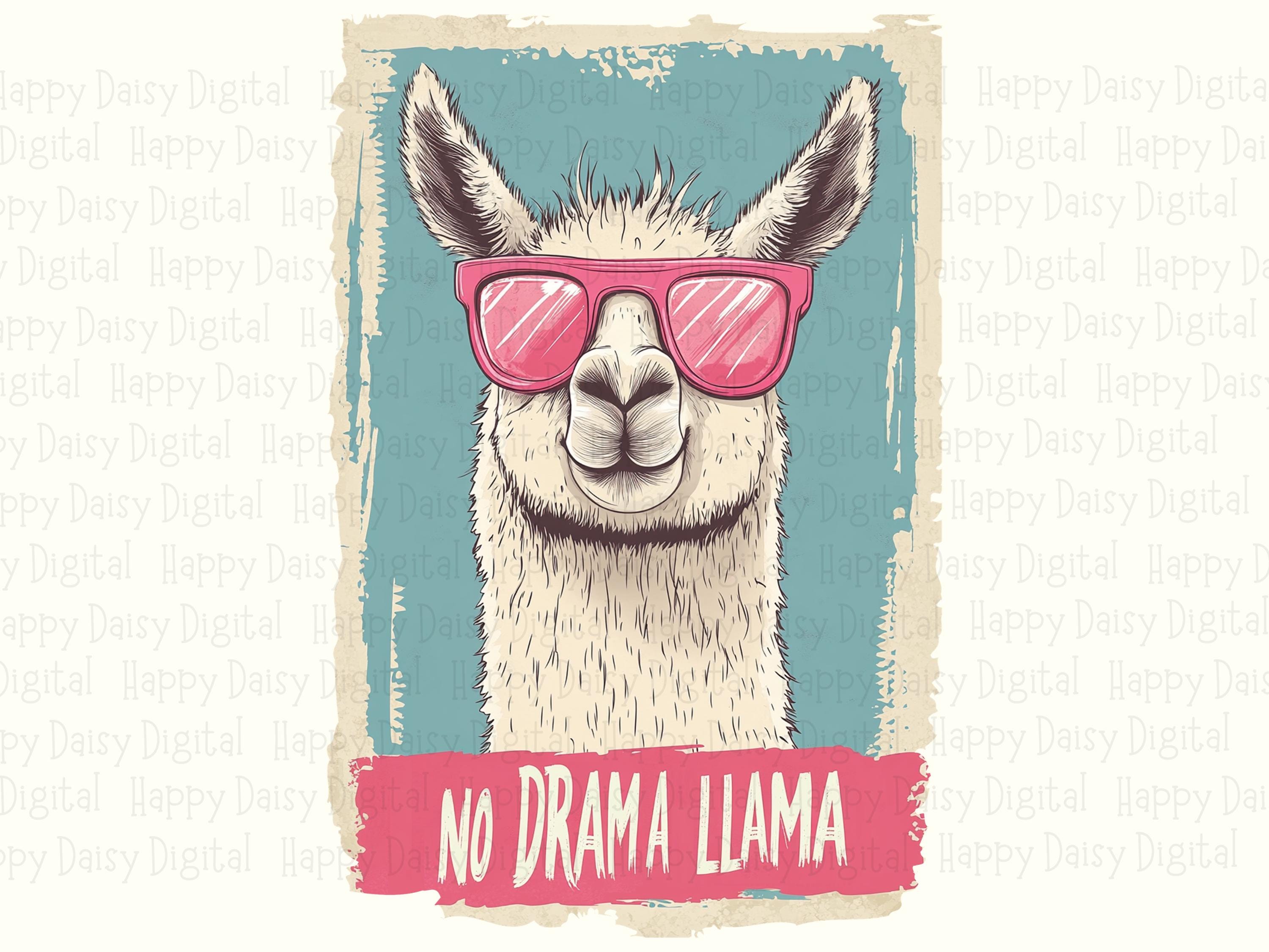 No Drama Llama PNG Llama Design No Drama Llama Commercial Use POD - Image 2