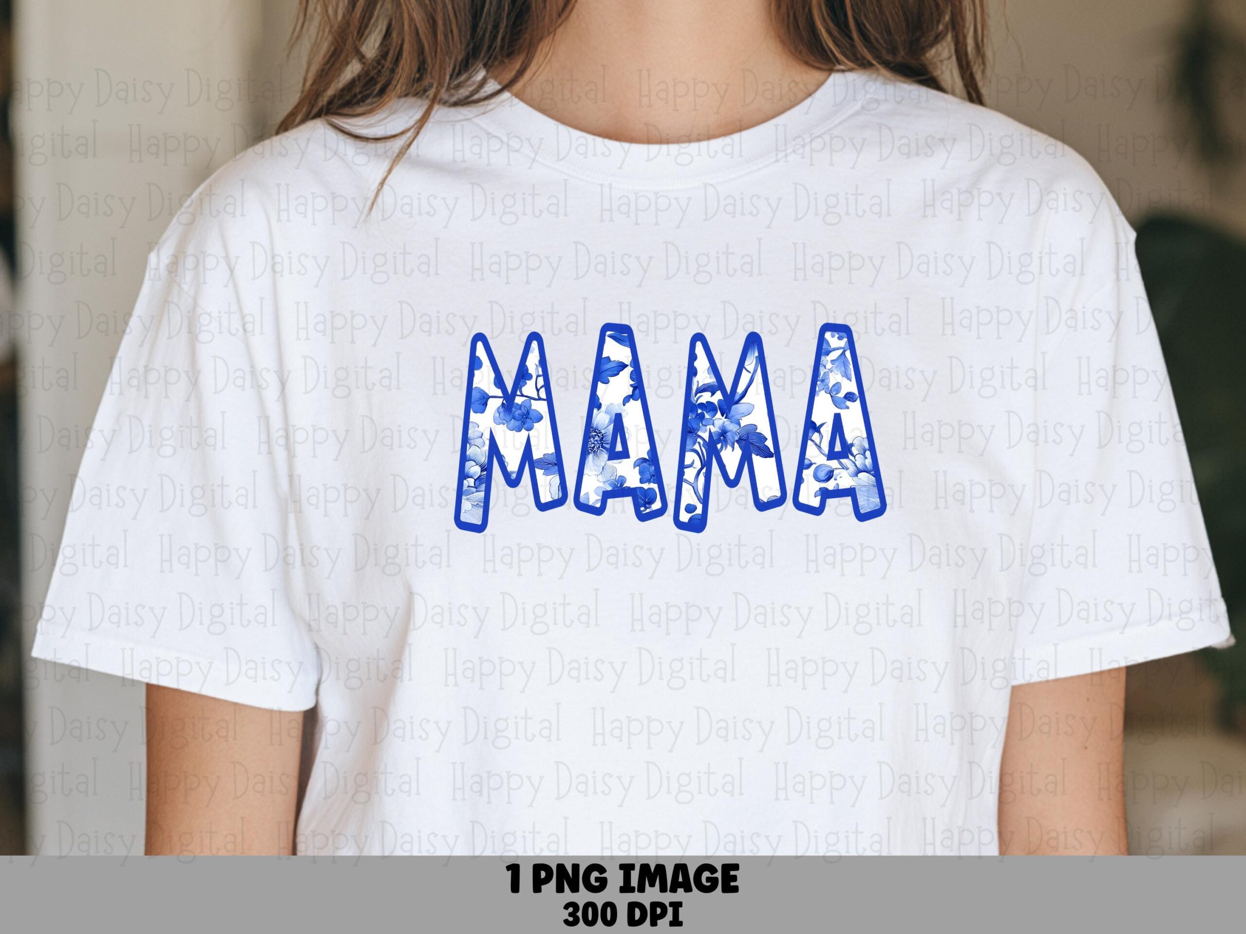 Mama PNG Mama floral Design Textured Block Text Commercial Use POD