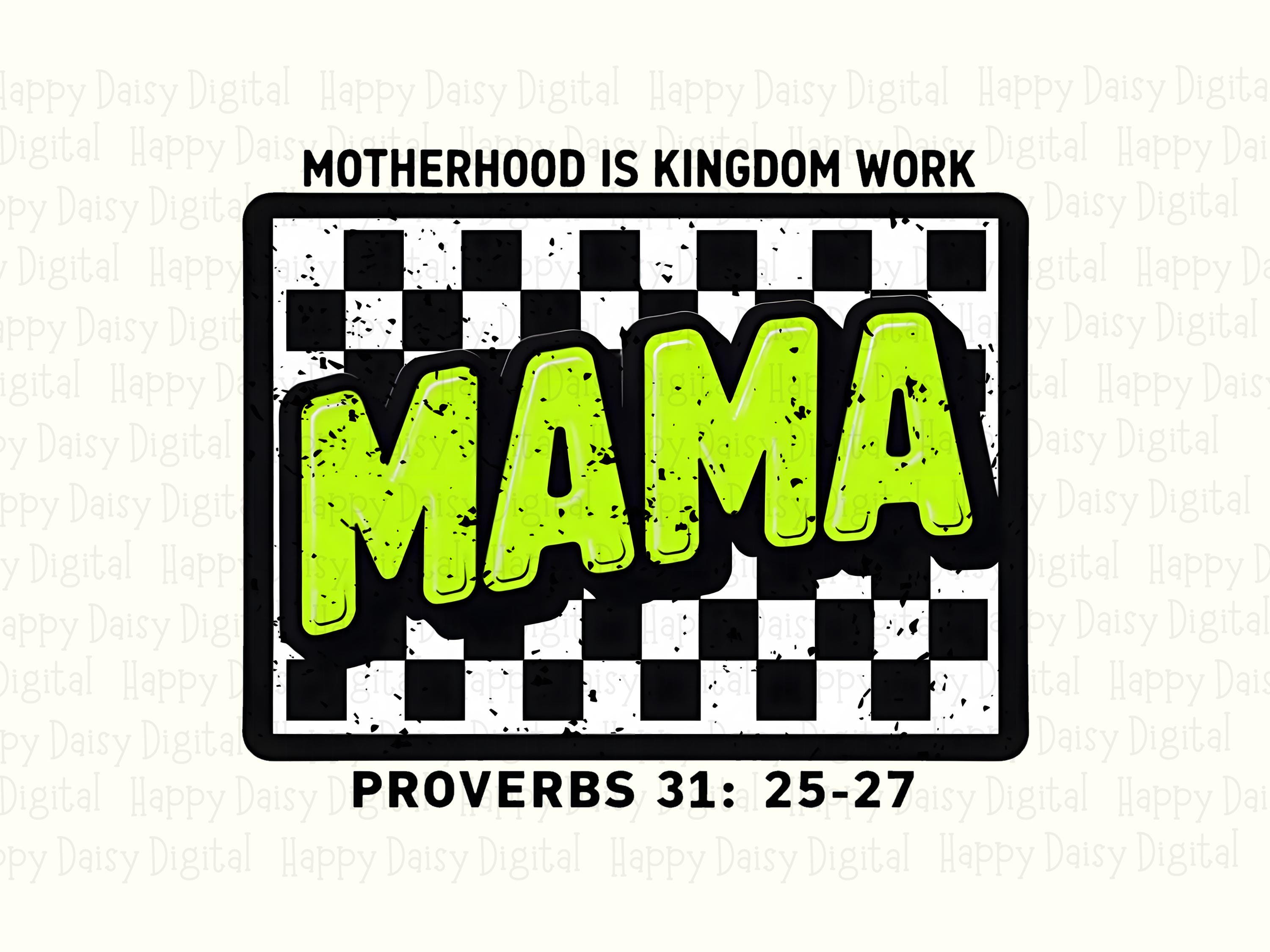 Mama PNG Mama Checkered Design Faith Based Mom Quote Commercial Use POD - Image 2