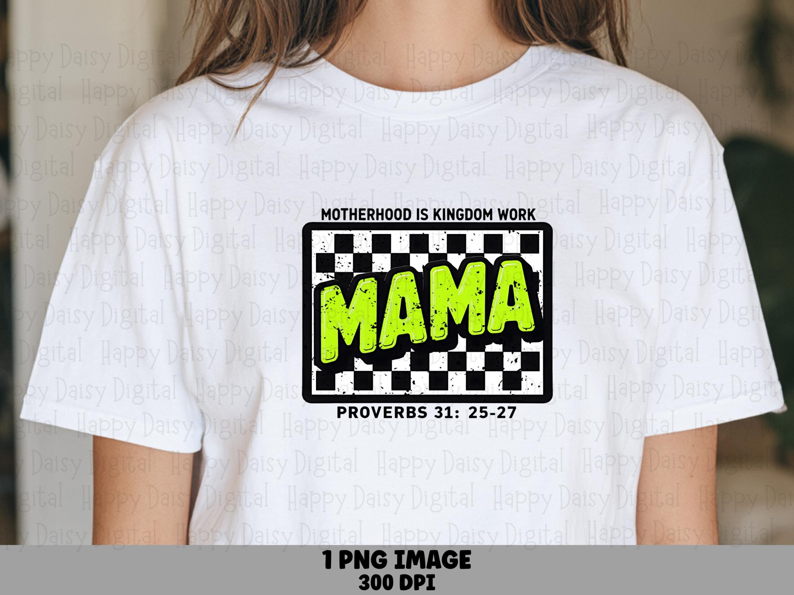 Mama PNG Mama Checkered Design Faith Based Mom Quote Commercial Use POD