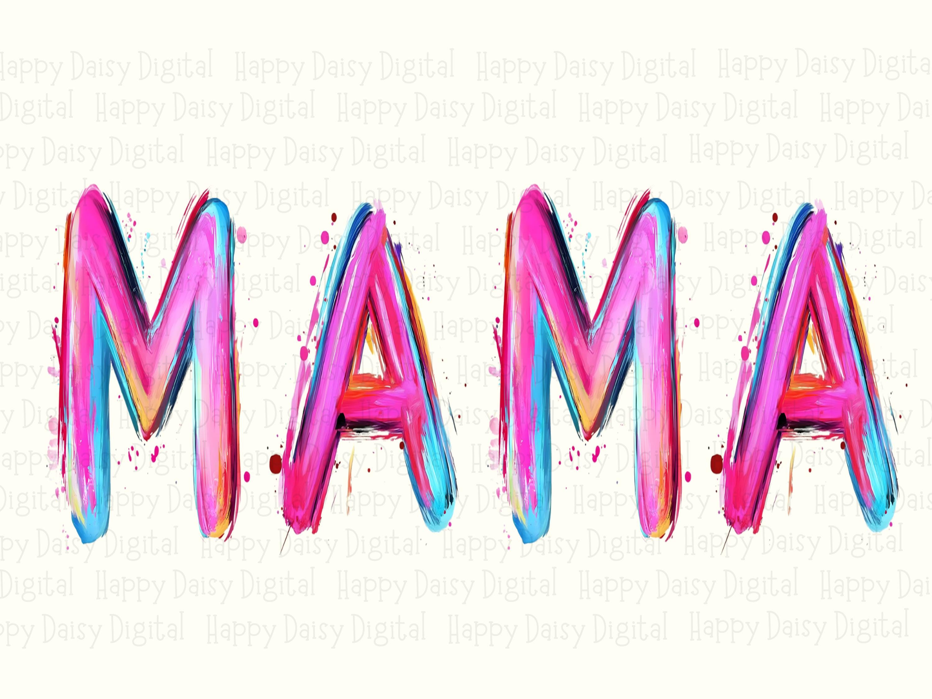 Mama PNG Mama Gradient Design Sparkle Text Effect Commercial Use POD - Image 2