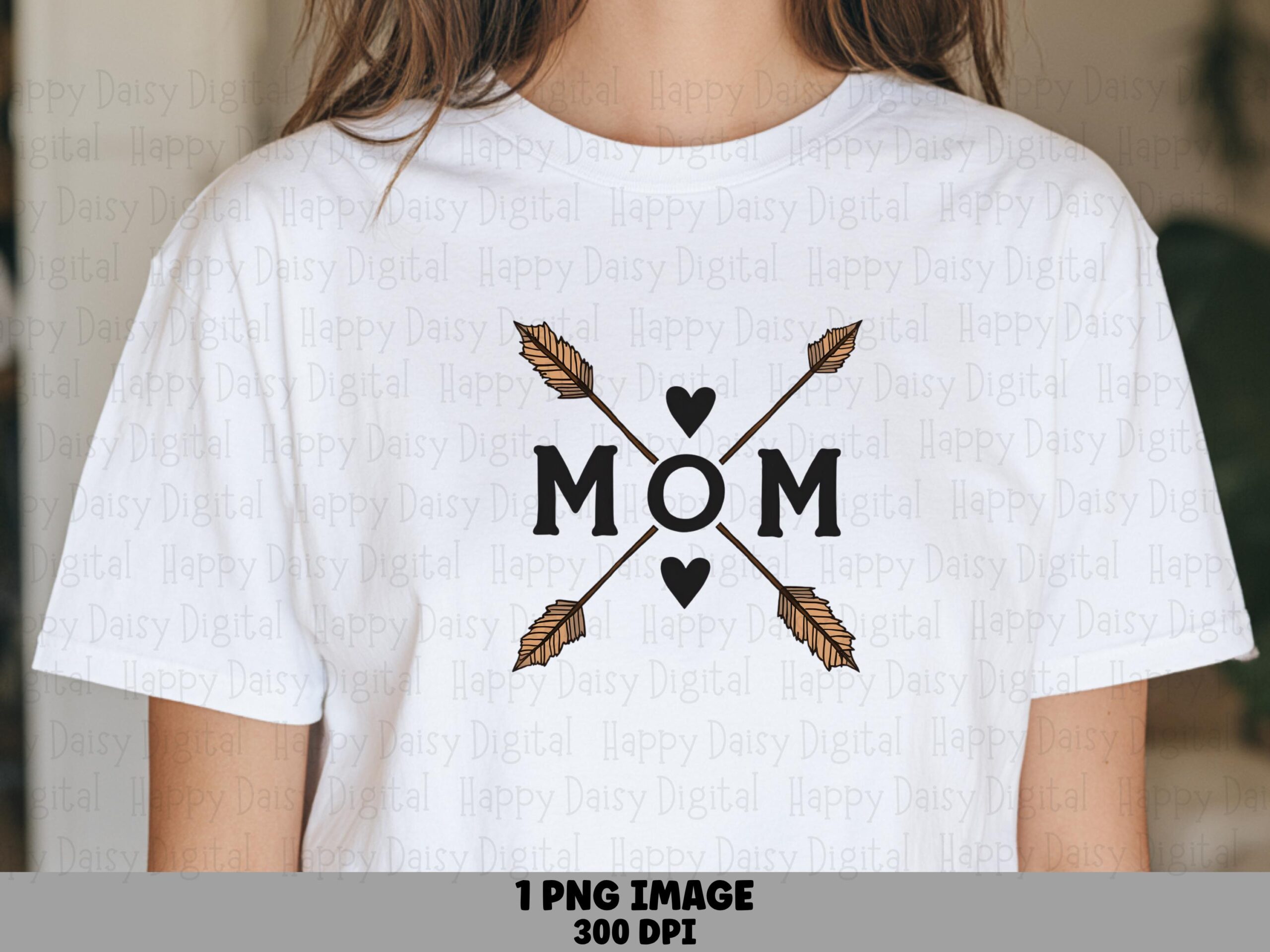 Mom SVG PNG Mom Arrows Design Heart Accent Cricut Silhouette Canva Commercial Use POD