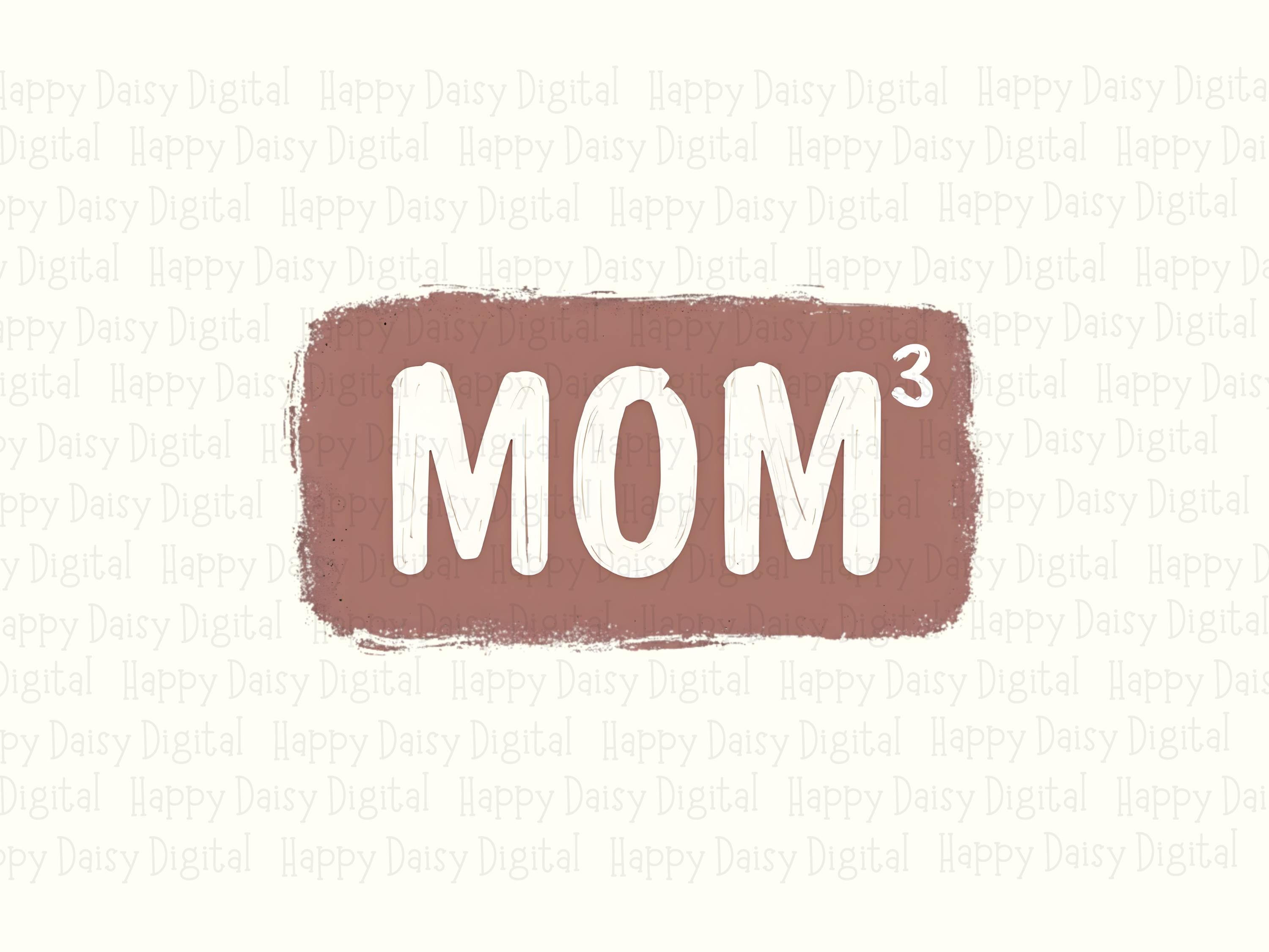 Mom Cubed SVG PNG Mom Cubed Design Badge Design Cricut Silhouette Canva Commercial Use POD - Image 2