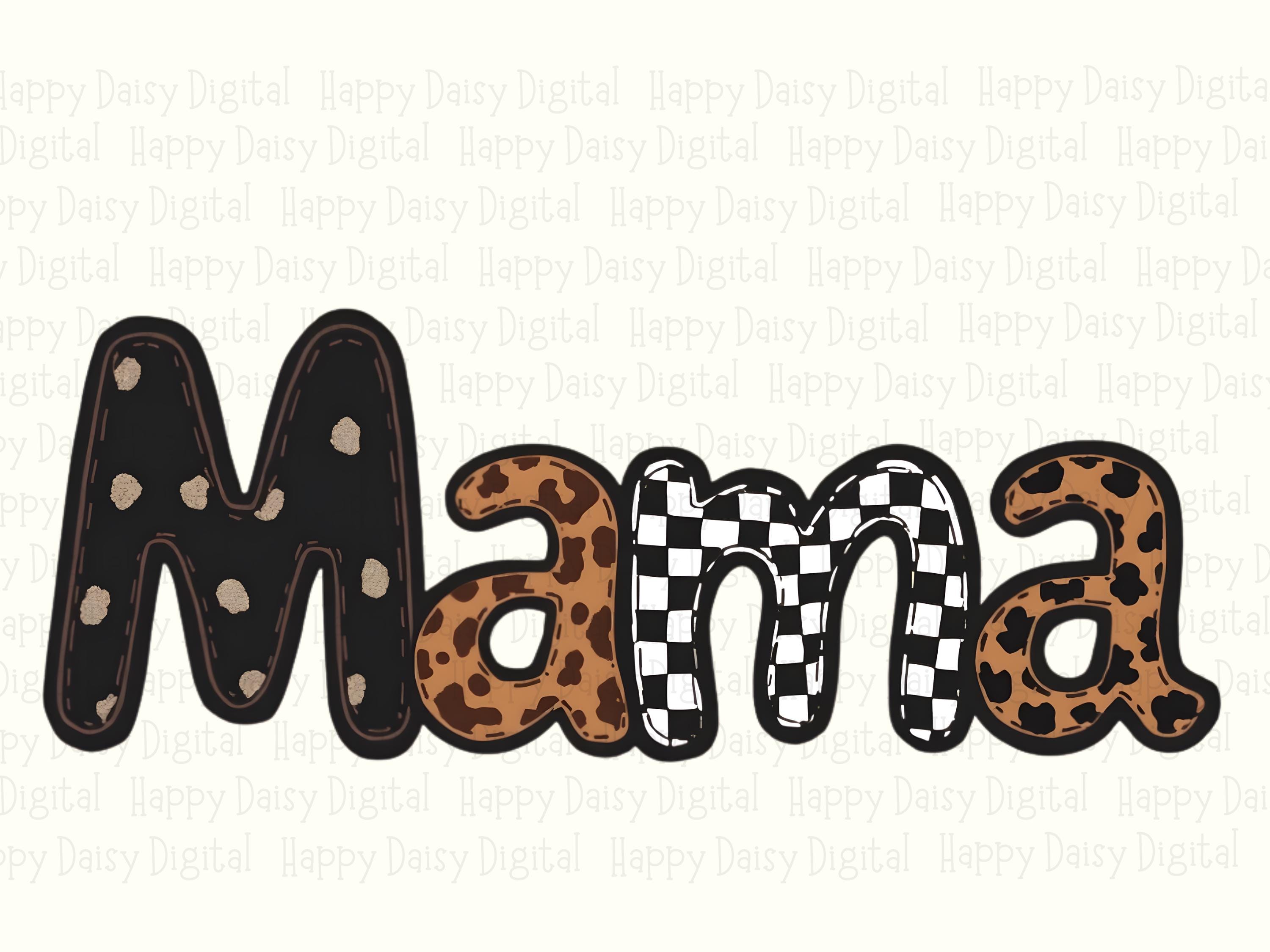 Mama SVG PNG Mama Leopard Script Animal Print Design Cricut Silhouette Canva Commercial Use POD - Image 2
