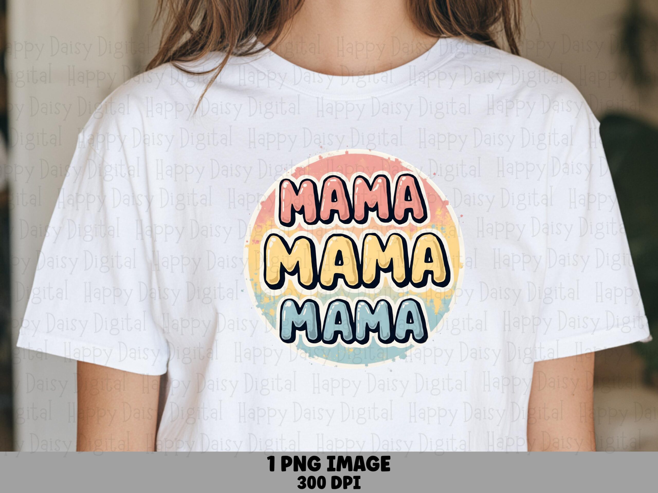 Mama SVG PNG Mama Rainbow Badge Circular Badge Design Cricut Silhouette Canva Commercial Use POD