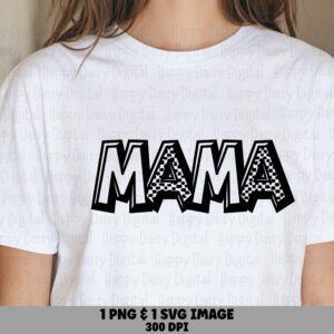 Mama SVG PNG Mama Triangle Design Patterned Text Cricut Silhouette Canva Commercial Use POD