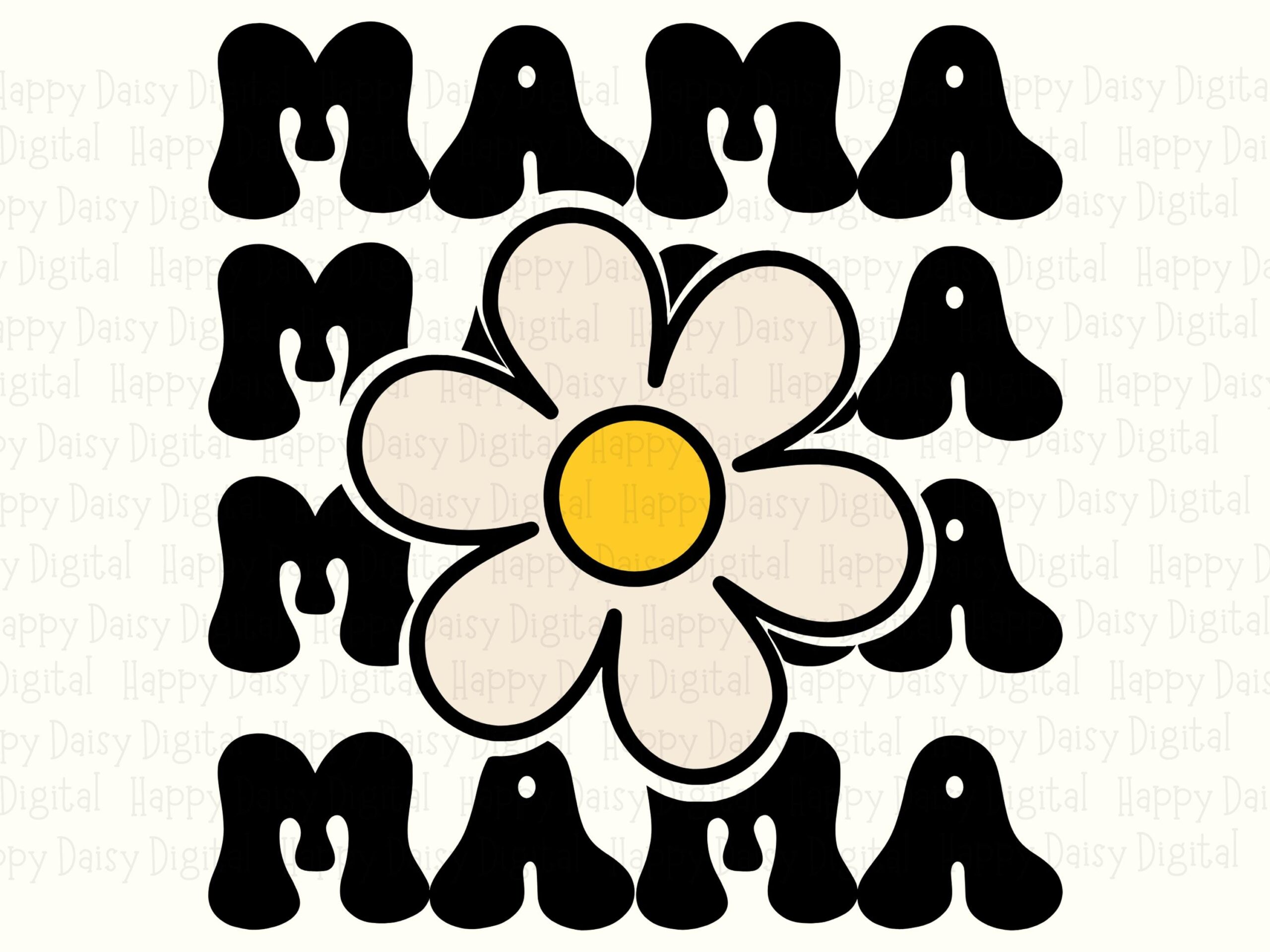 Mama SVG PNG Mama Heart Design Dotted Border Accent Cricut Silhouette Canva Commercial Use POD - Image 2