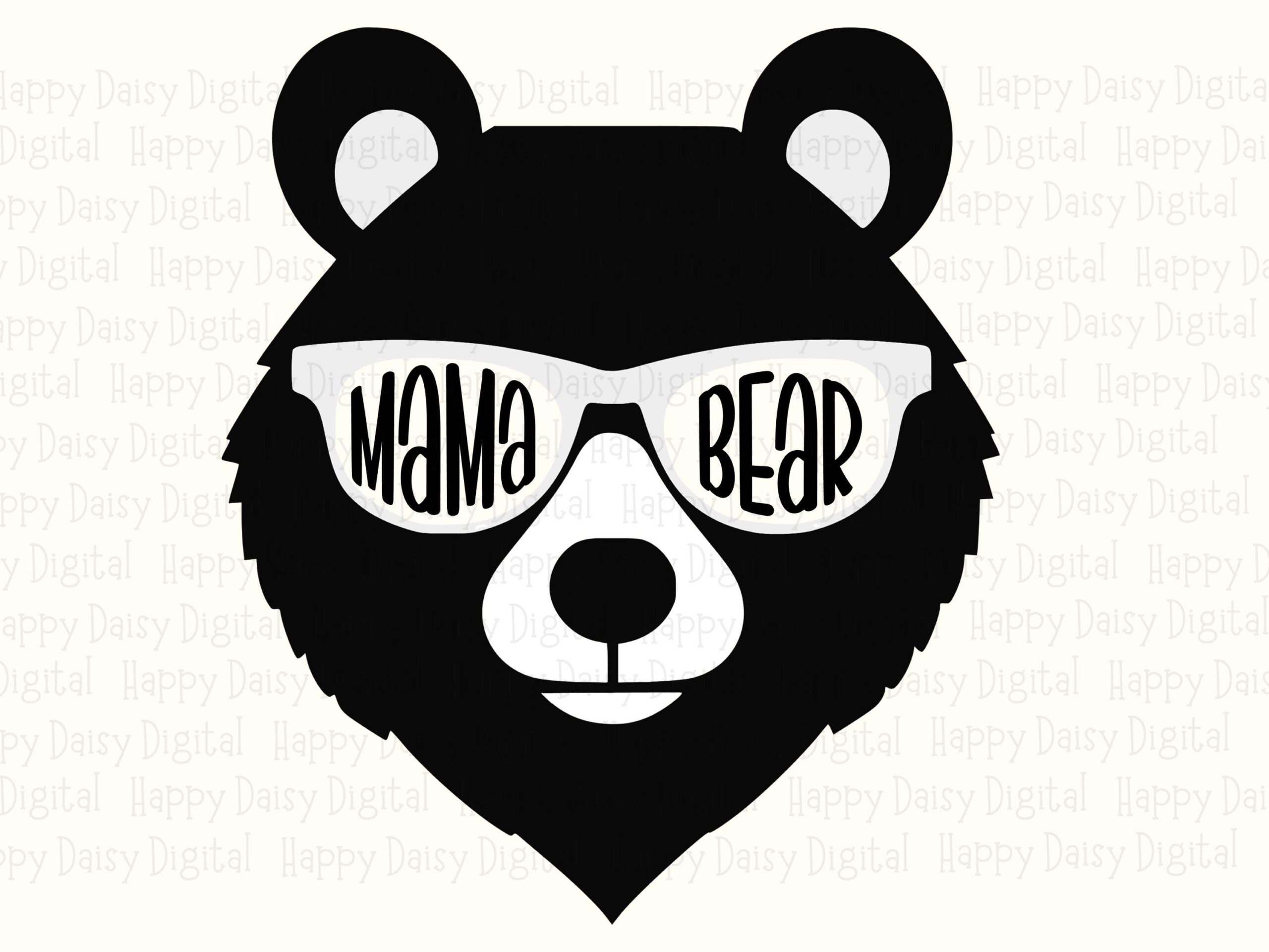 Mama Bear SVG PNG Mama Bear Design Bear Illustration Cricut Silhouette Canva Commercial Use POD - Image 2