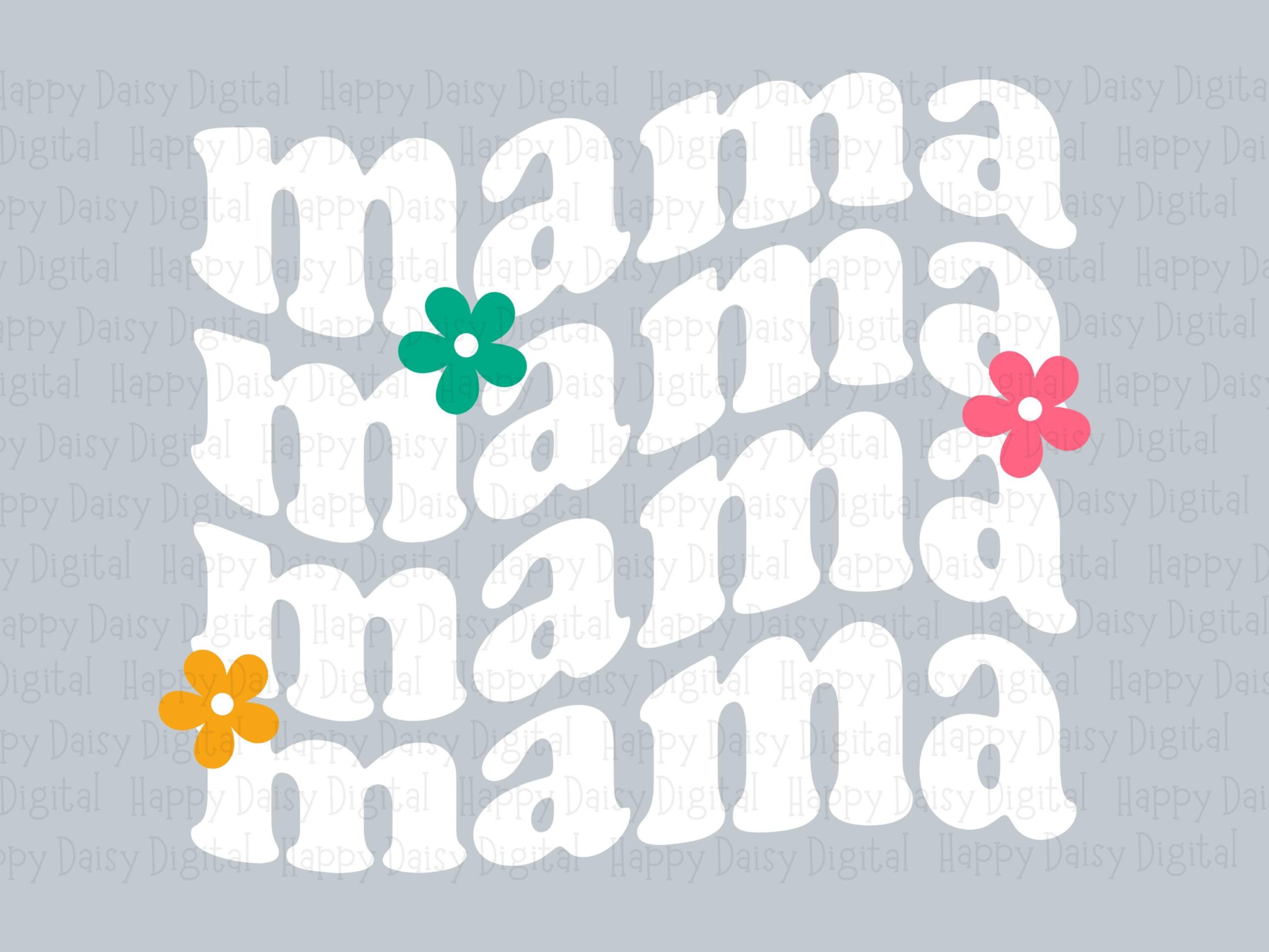 Mama SVG PNG Mama Sparkle Design Repeated Text Pattern Cricut Silhouette Canva Commercial Use POD - Image 2