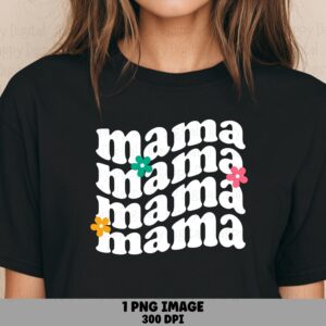 Mama SVG PNG Mama Sparkle Design Repeated Text Pattern Cricut Silhouette Canva Commercial Use POD