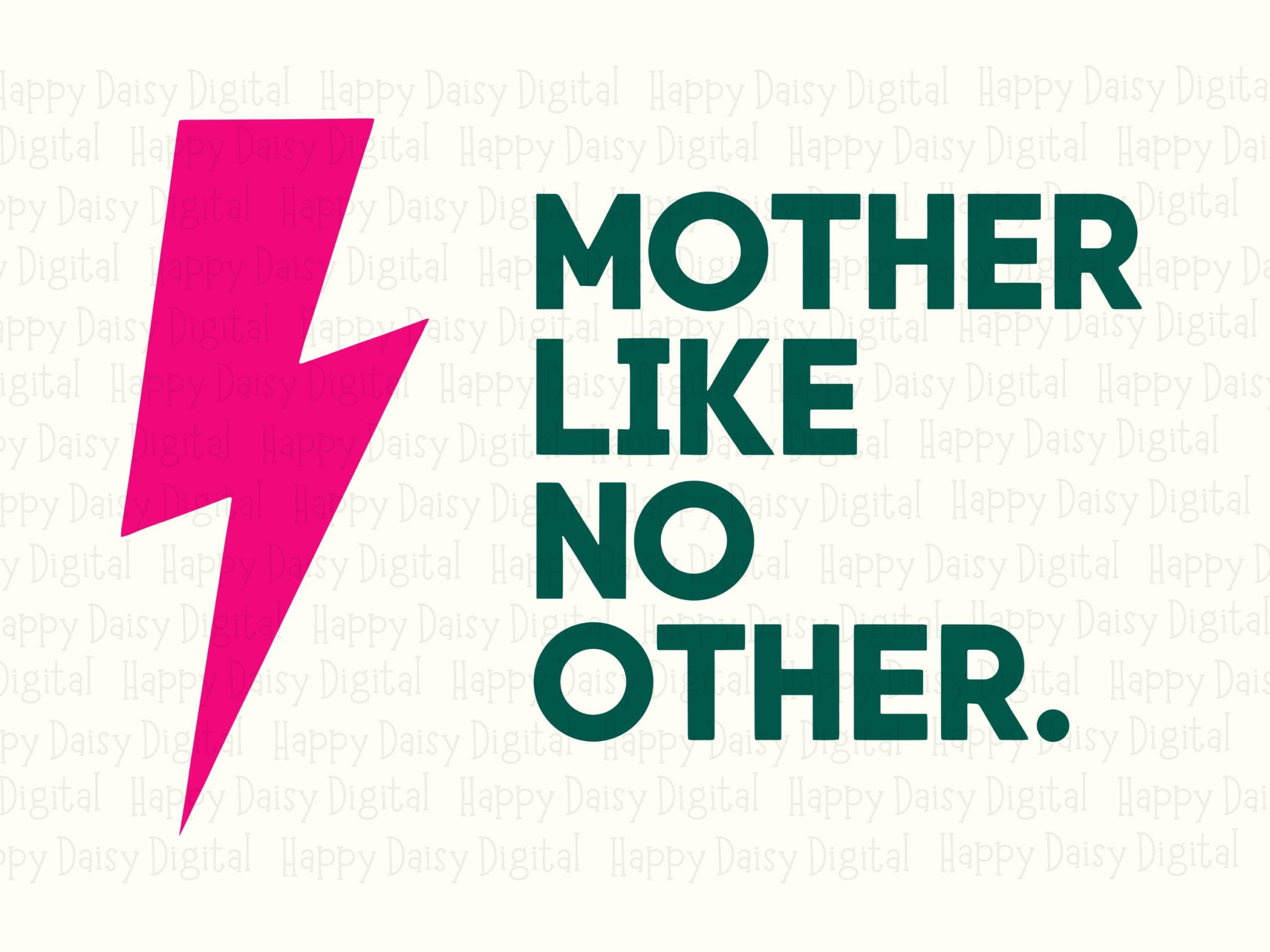 Mother Like No Other SVG PNG Mother Like No Other Lightning Bolt Icon Cricut Silhouette Canva Commercial Use POD - Image 2