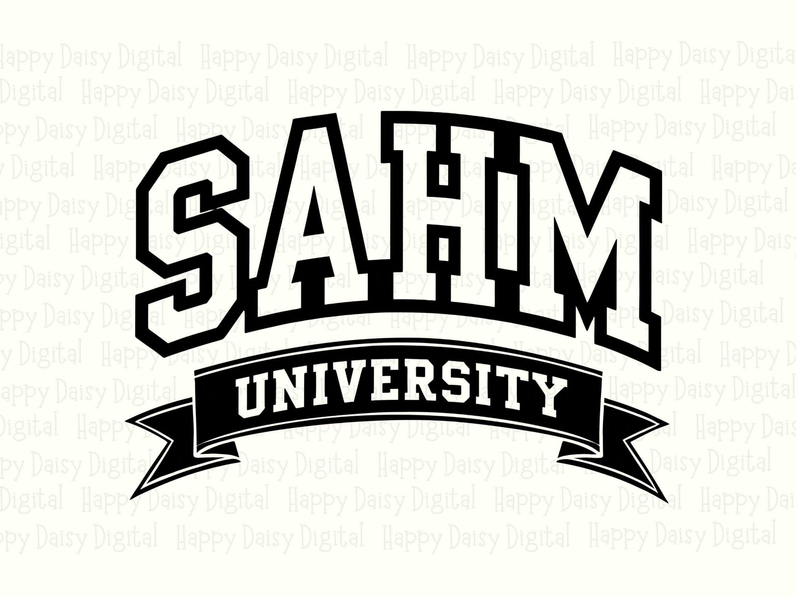 SAHM University svg png Stay at home Mom University Design Banner Accent Design Cricut Silhouette Canva Commercial Use POD - Image 2