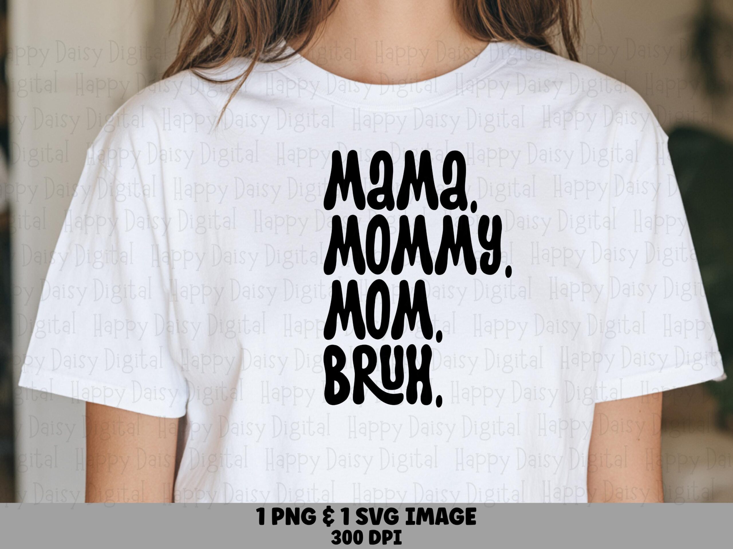 Mama Mommy Mom Bruh SVG PNG Mama Mommy Mom Bruh Text Simple Text Design Cricut Silhouette Canva Commercial Use POD
