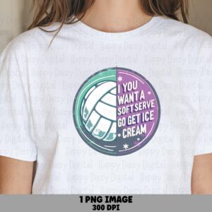 Do You Want A Volleyball Set Or Ice Cream PNG Funny Volleyball Pun Ice Cream Pun Design Commercial Use POD