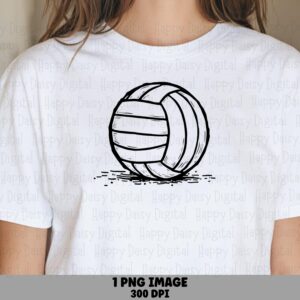 Volleyball PNG Volleyball Icon Design Simple Line Art Commercial Use POD