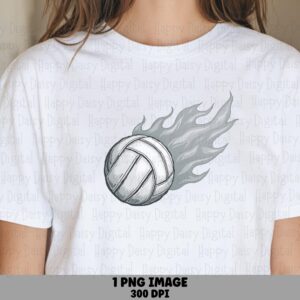 Volleyball PNG Volleyball Flame Design Flame Effect Illustration Commercial Use POD