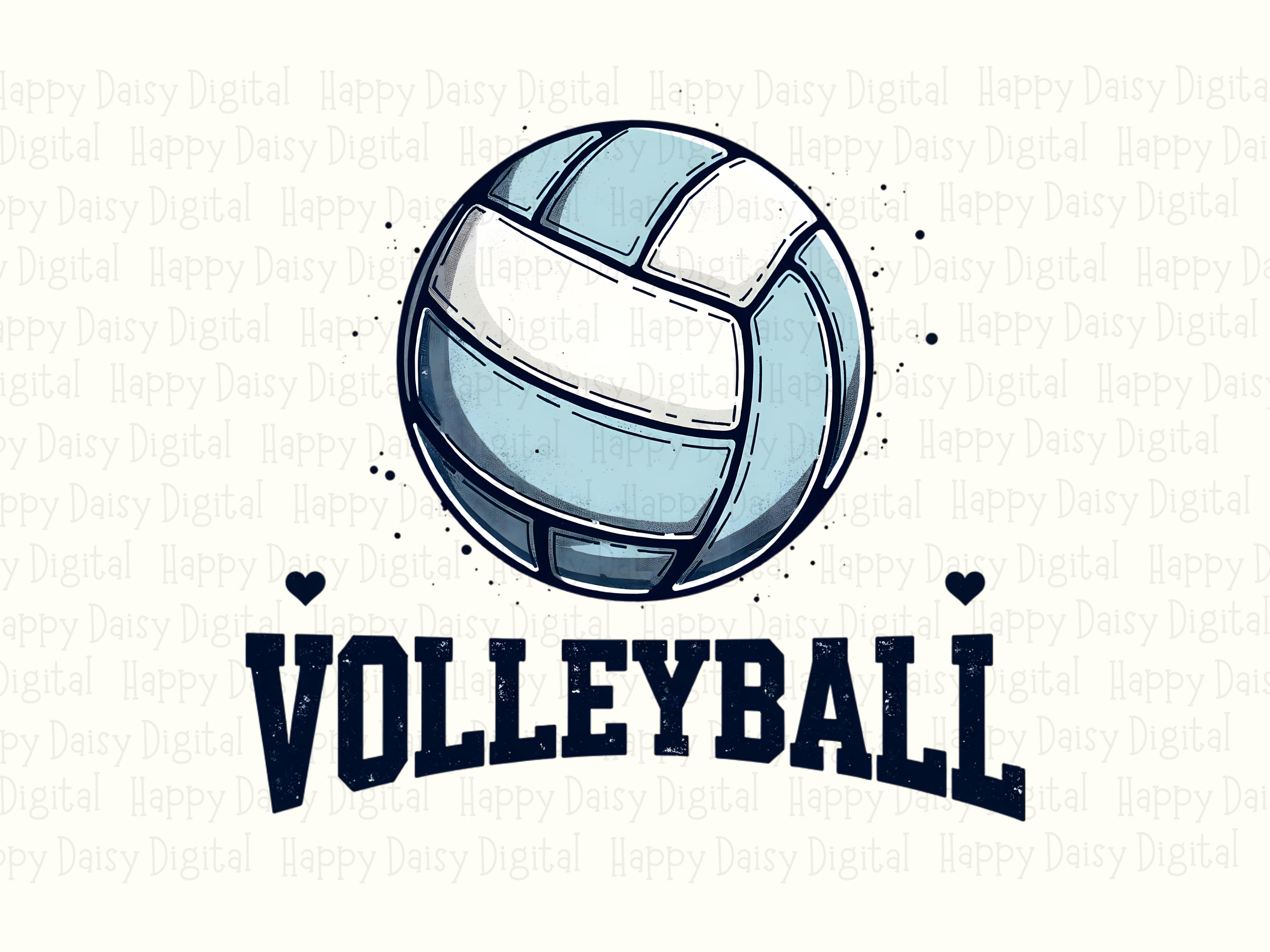 Volleyball PNG Volleyball Simple Design Icon And Text Design Commercial Use POD - Image 2