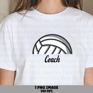 Volleyball Coach PNG Volleyball Coach Design Icon And Text Design Commercial Use POD
