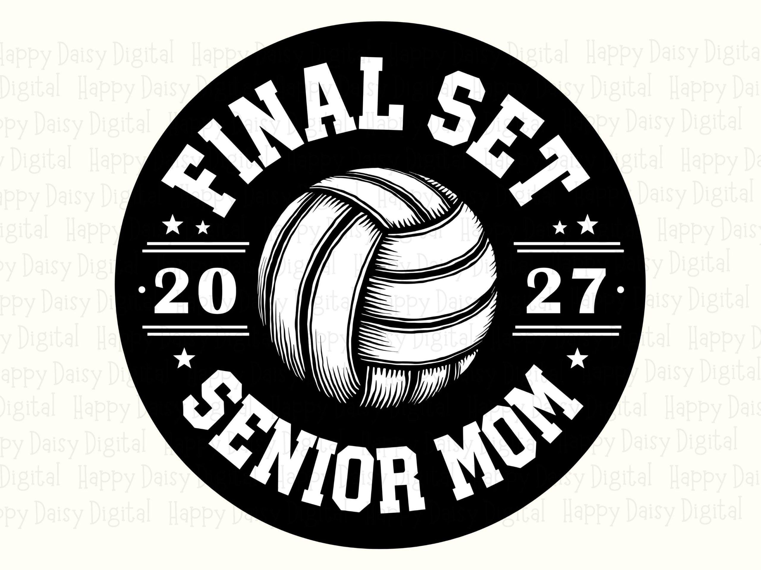 Final Set Senior Mom SVG PNG Senior Mom Badge Volleyball Badge Design Cricut Silhouette Canva Commercial Use POD - Image 2