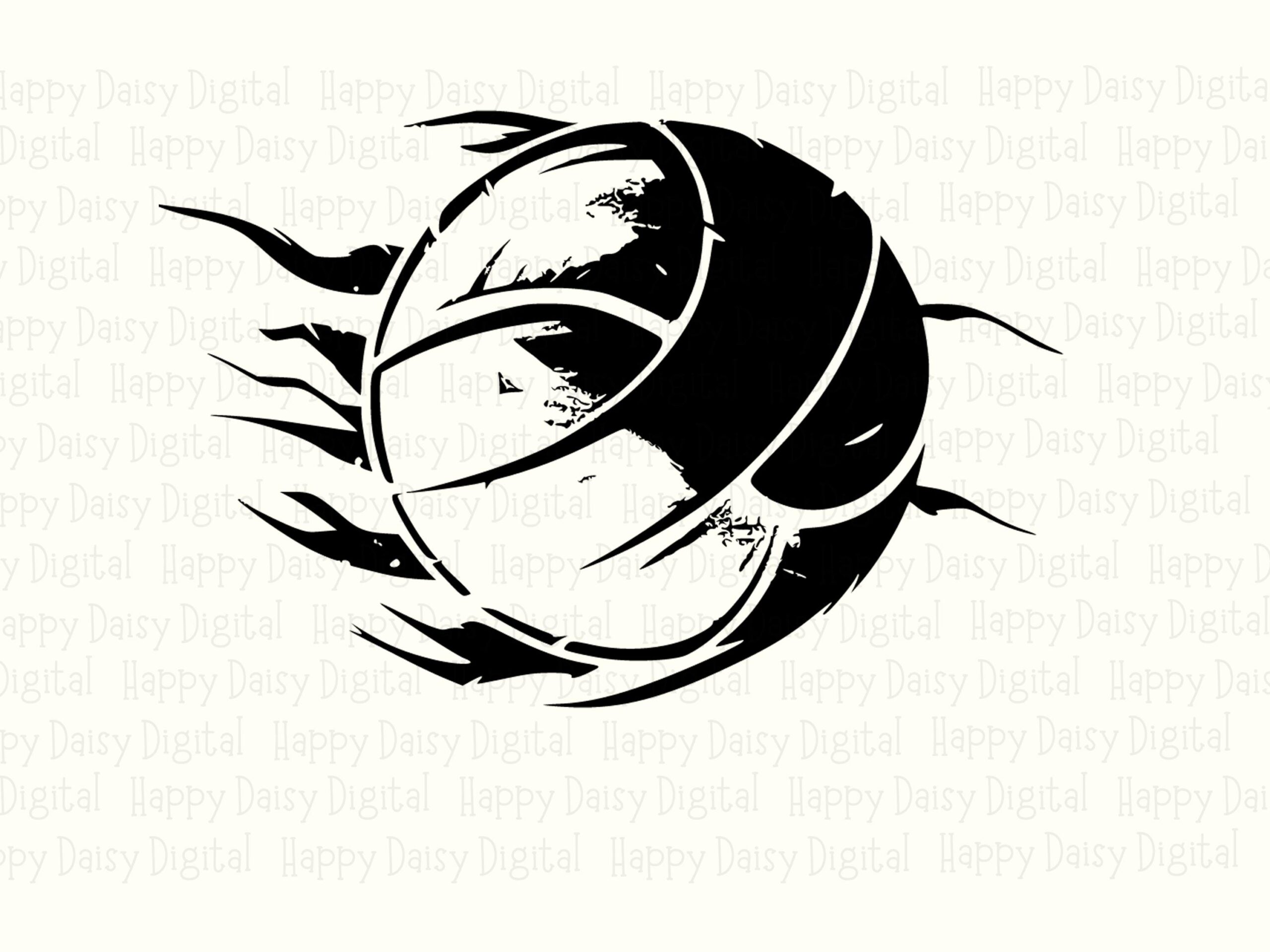 Volleyball SVG PNG Volleyball Flame Design V2 Flame Effect Illustration Cricut Silhouette Canva Commercial Use POD - Image 2