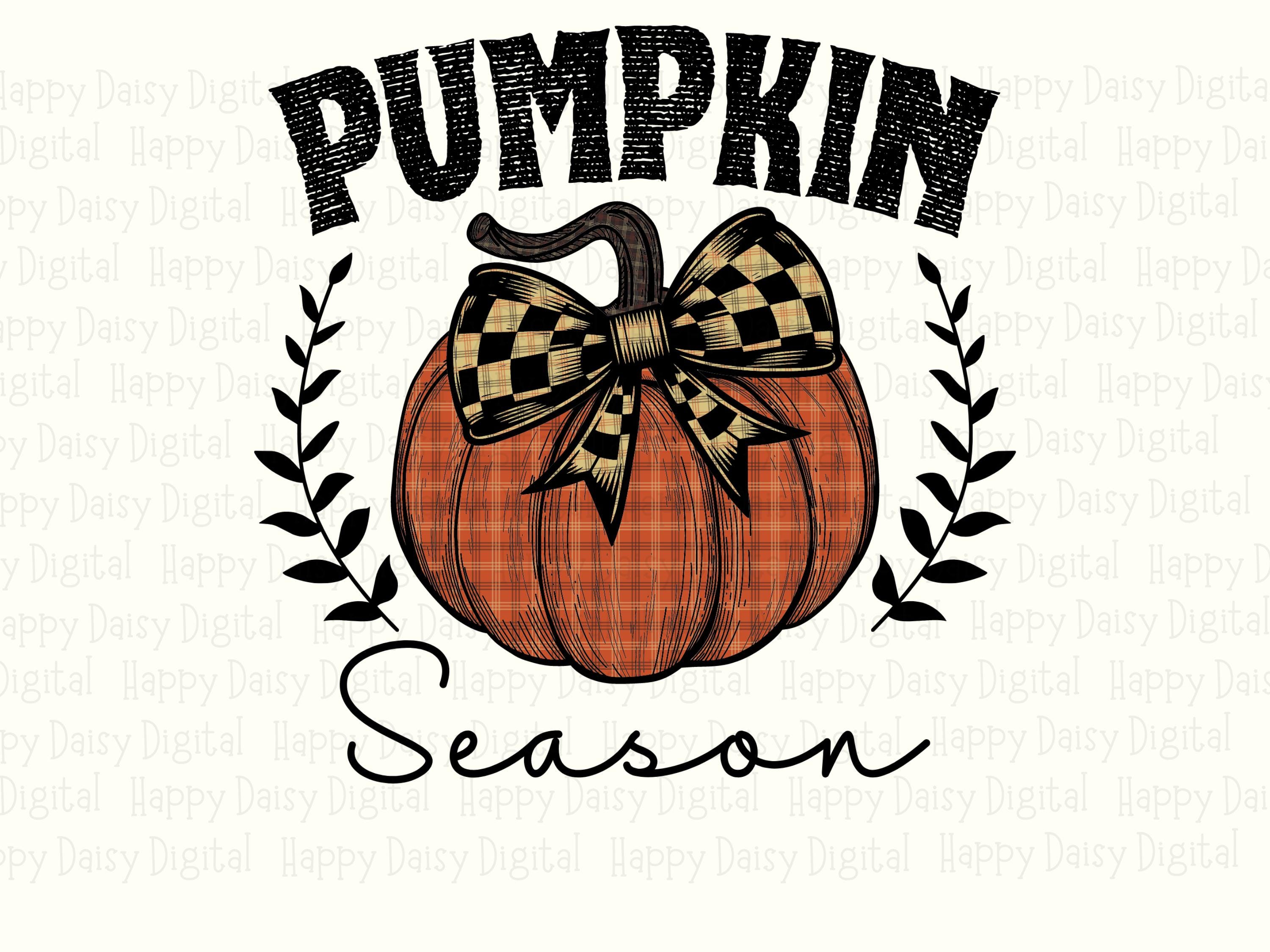 Pumpkin Season PNG Pumpkin Season Badge Plaid Pumpkin Design Sublimation Design Commercial Use POD - Image 2