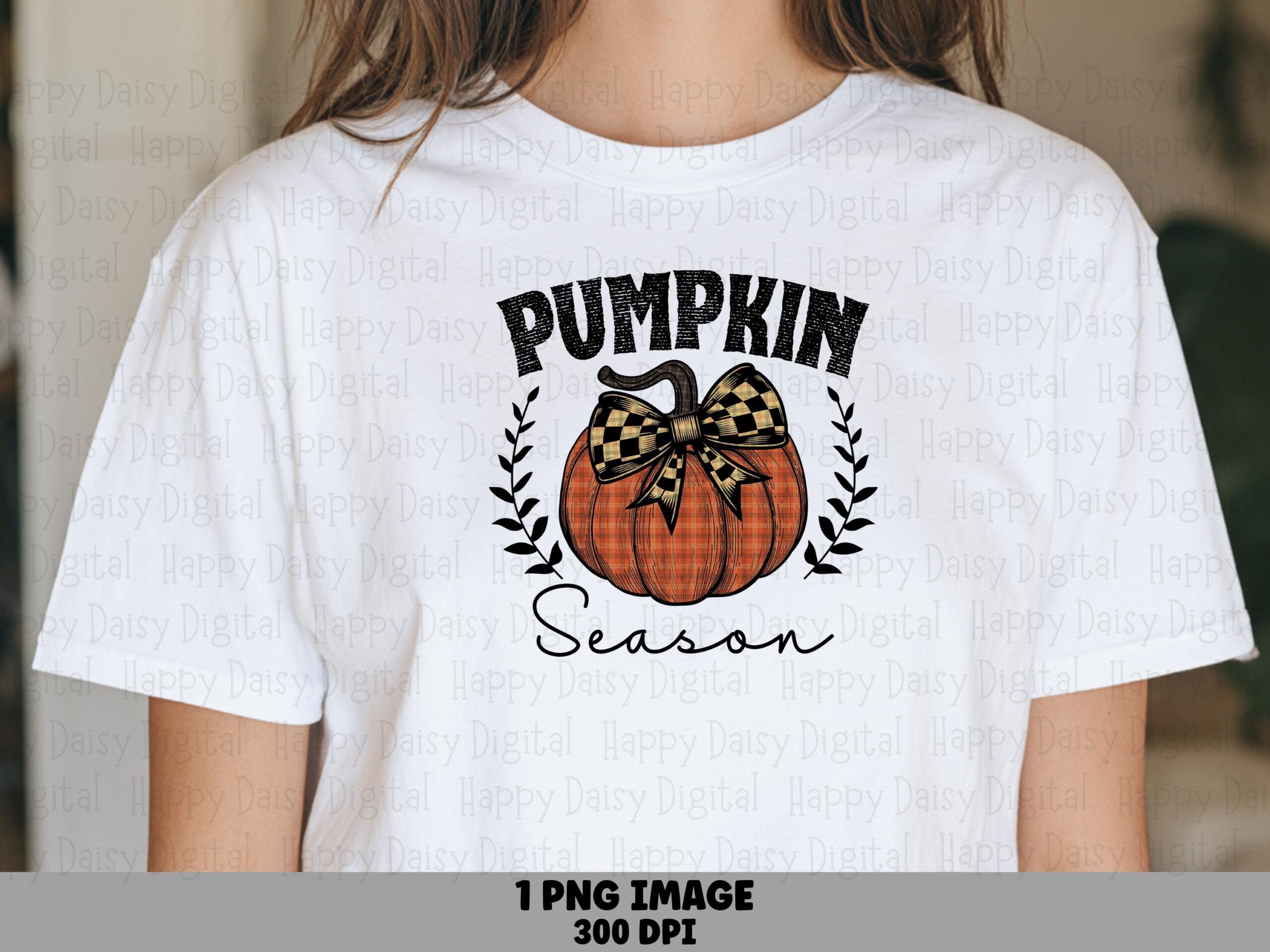 Pumpkin Season PNG Pumpkin Season Badge Plaid Pumpkin Design Sublimation Design Commercial Use POD