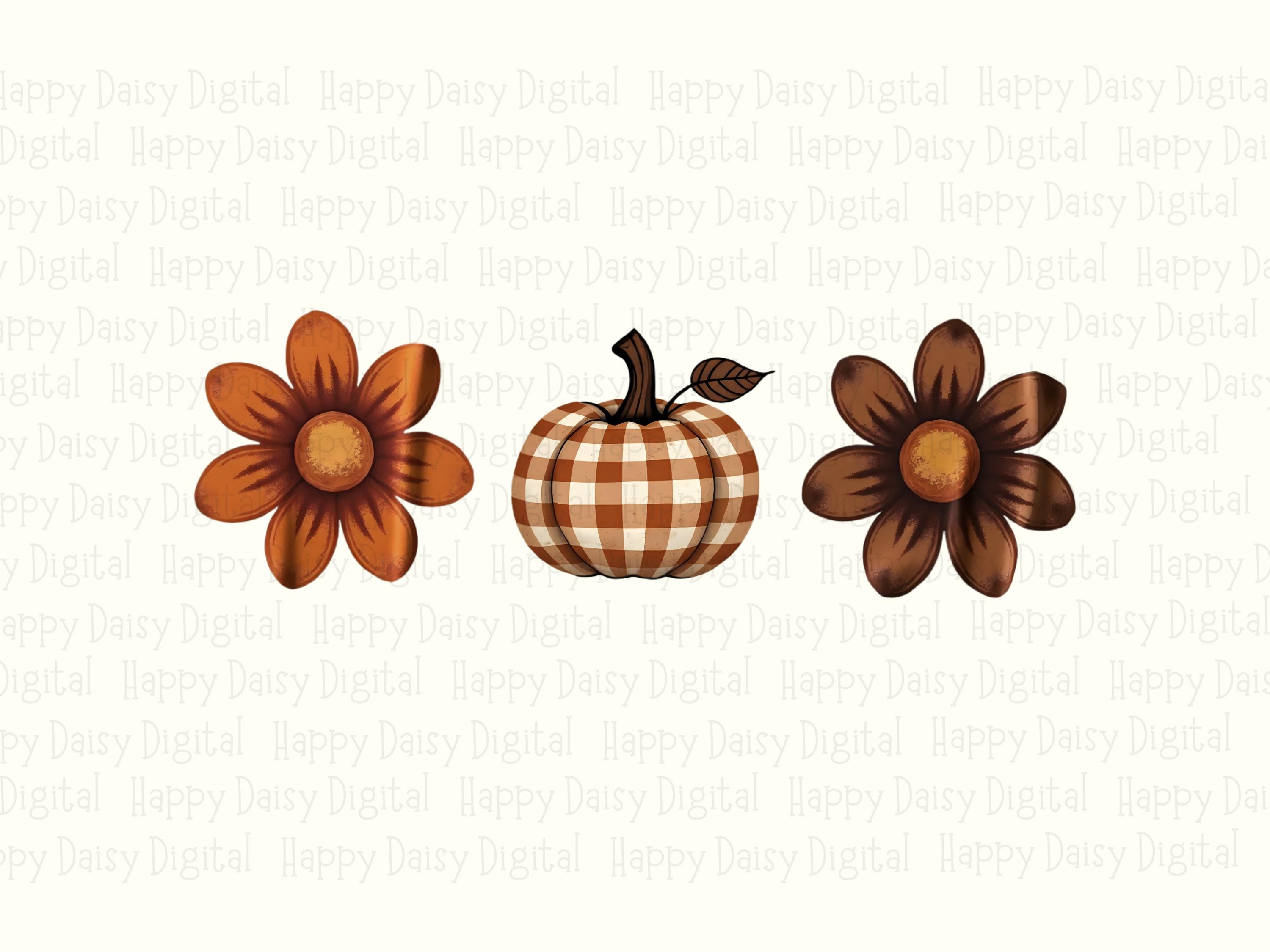Gingham Flower Duo PNG Gingham Flower Design Small Icon Illustration Sublimation Design Commercial Use POD - Image 2