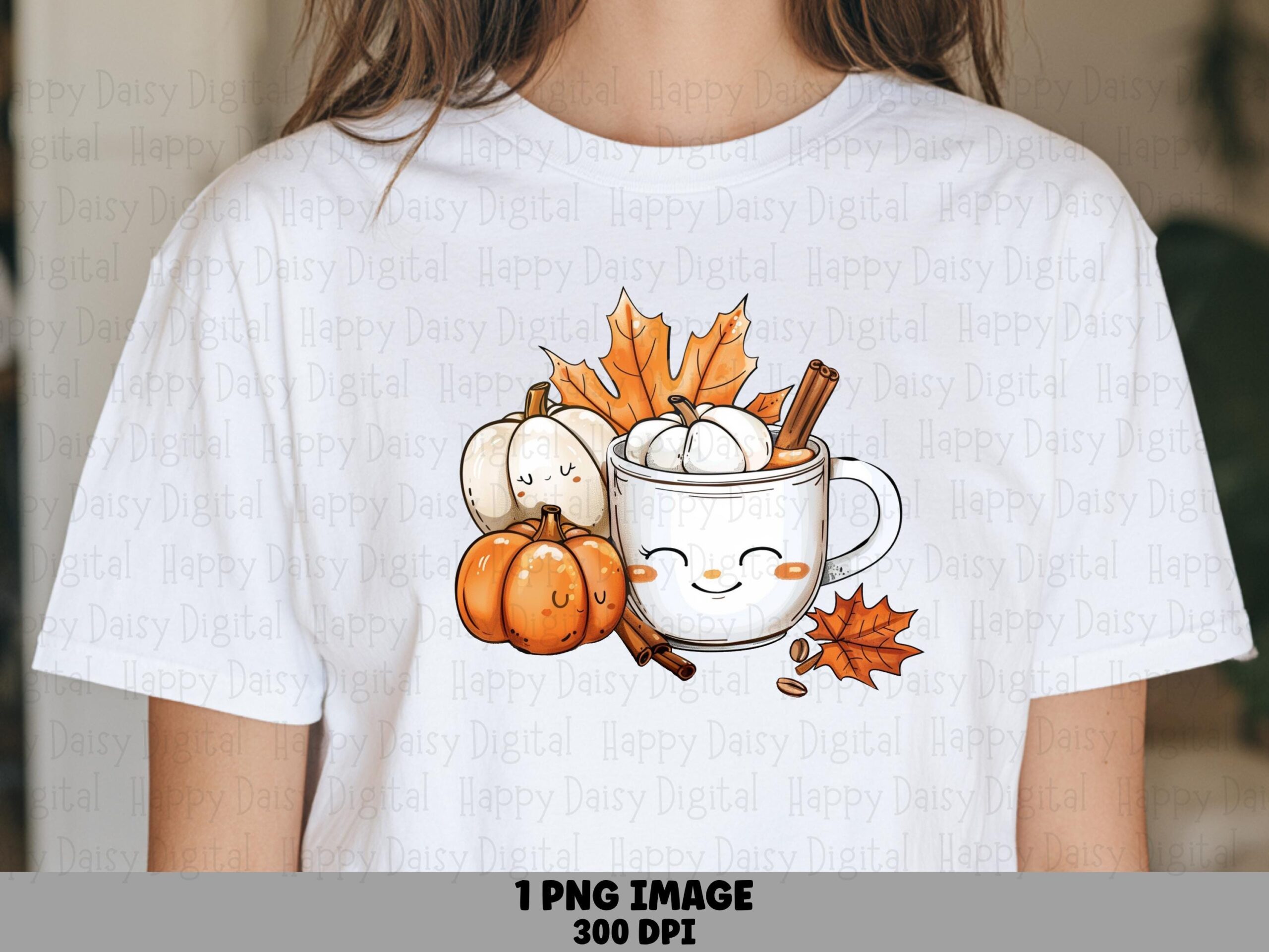 Pumpkin Spice Latte Character PNG Pumpkin Latte Character Cute Mug Illustration Sublimation Design Commercial Use POD