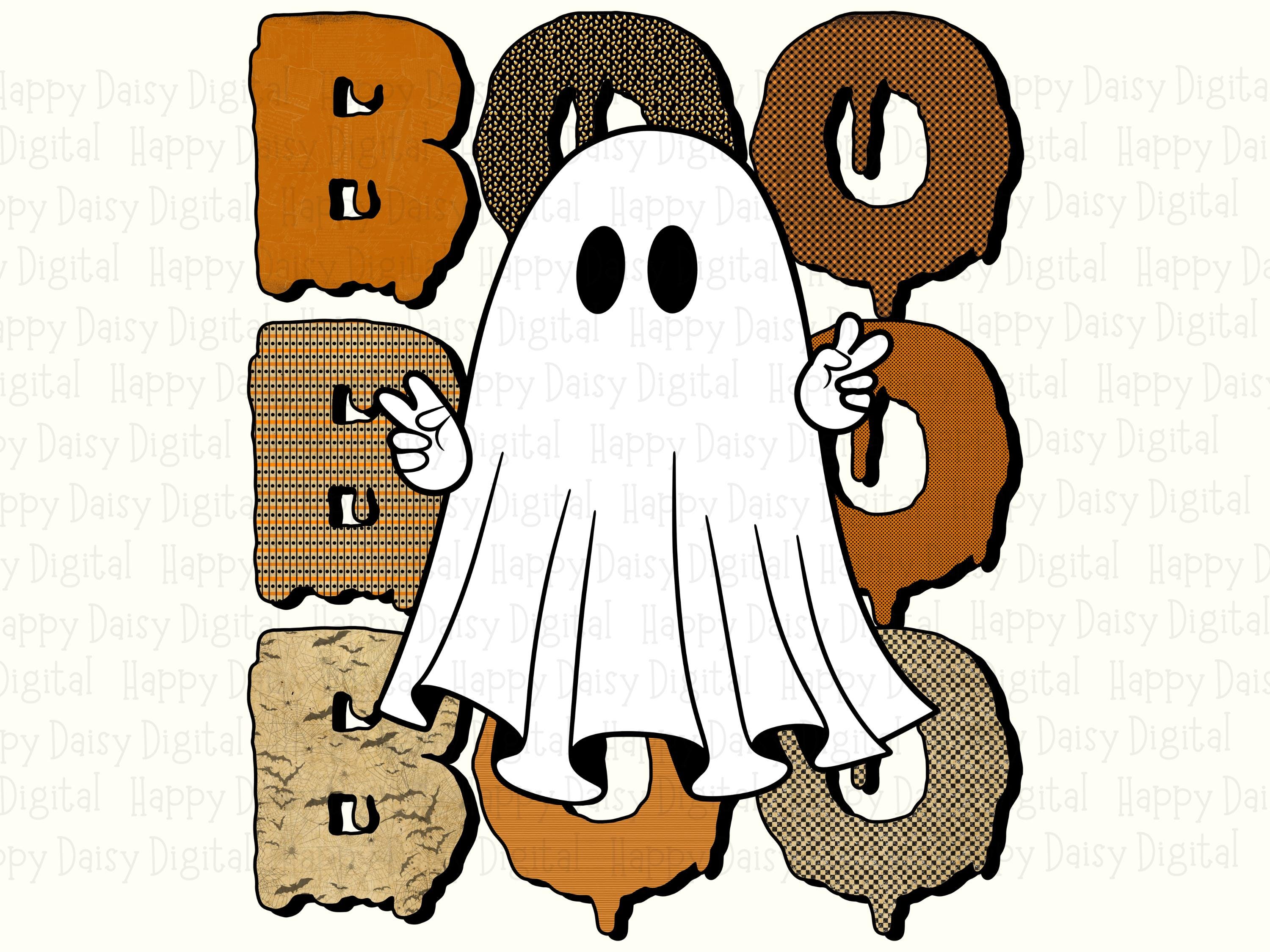 Boos PNG Boos Ghost Design Patterned Text Sublimation Design Commercial Use POD - Image 2