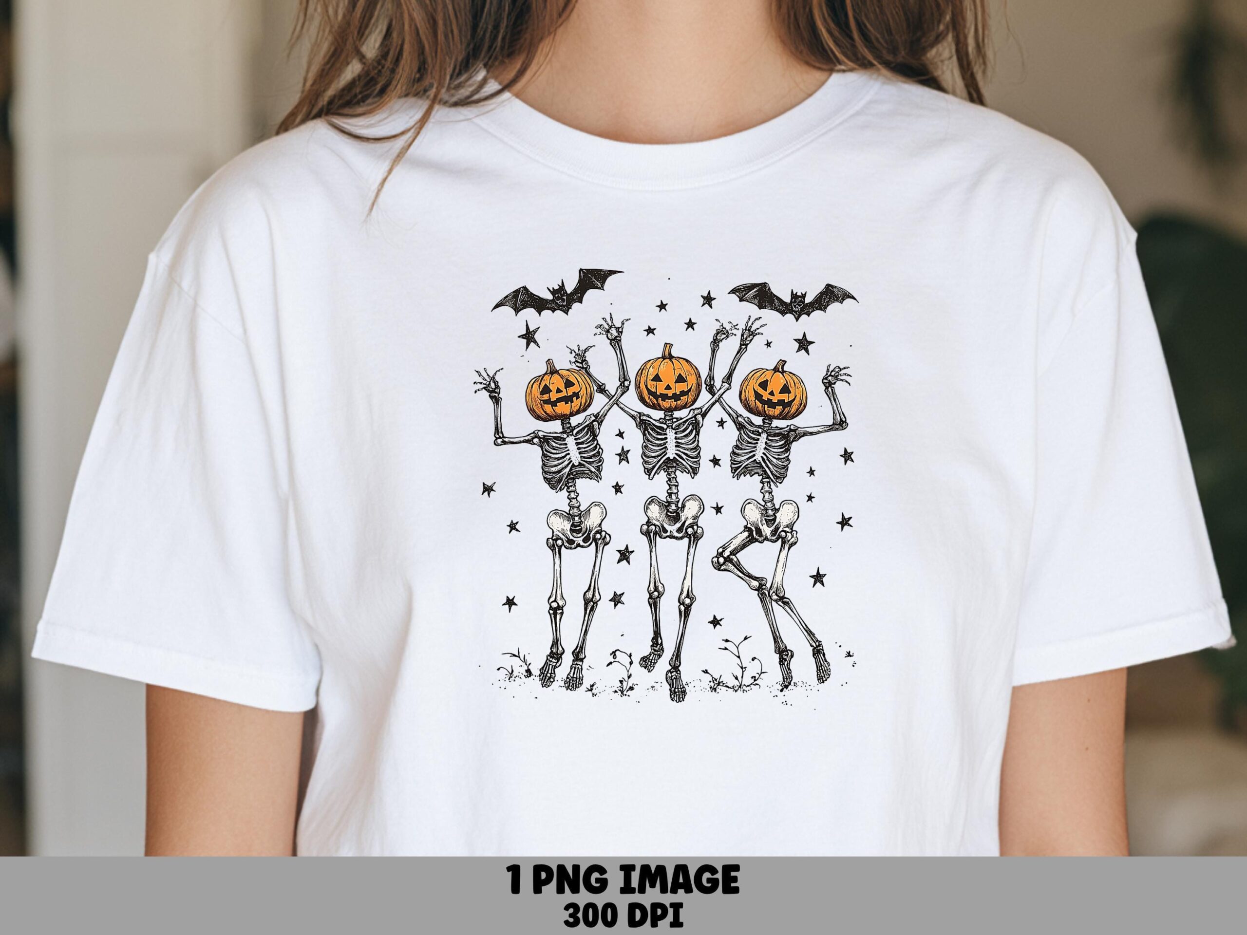 Dancing Skeletons PNG Dancing Skeleton Design Skeleton Illustration Sublimation Design Commercial Use POD