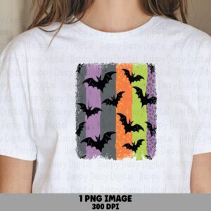 Bat Stripe Pattern PNG Bat Stripe Pattern Halloween Background Design Sublimation Design Commercial Use POD