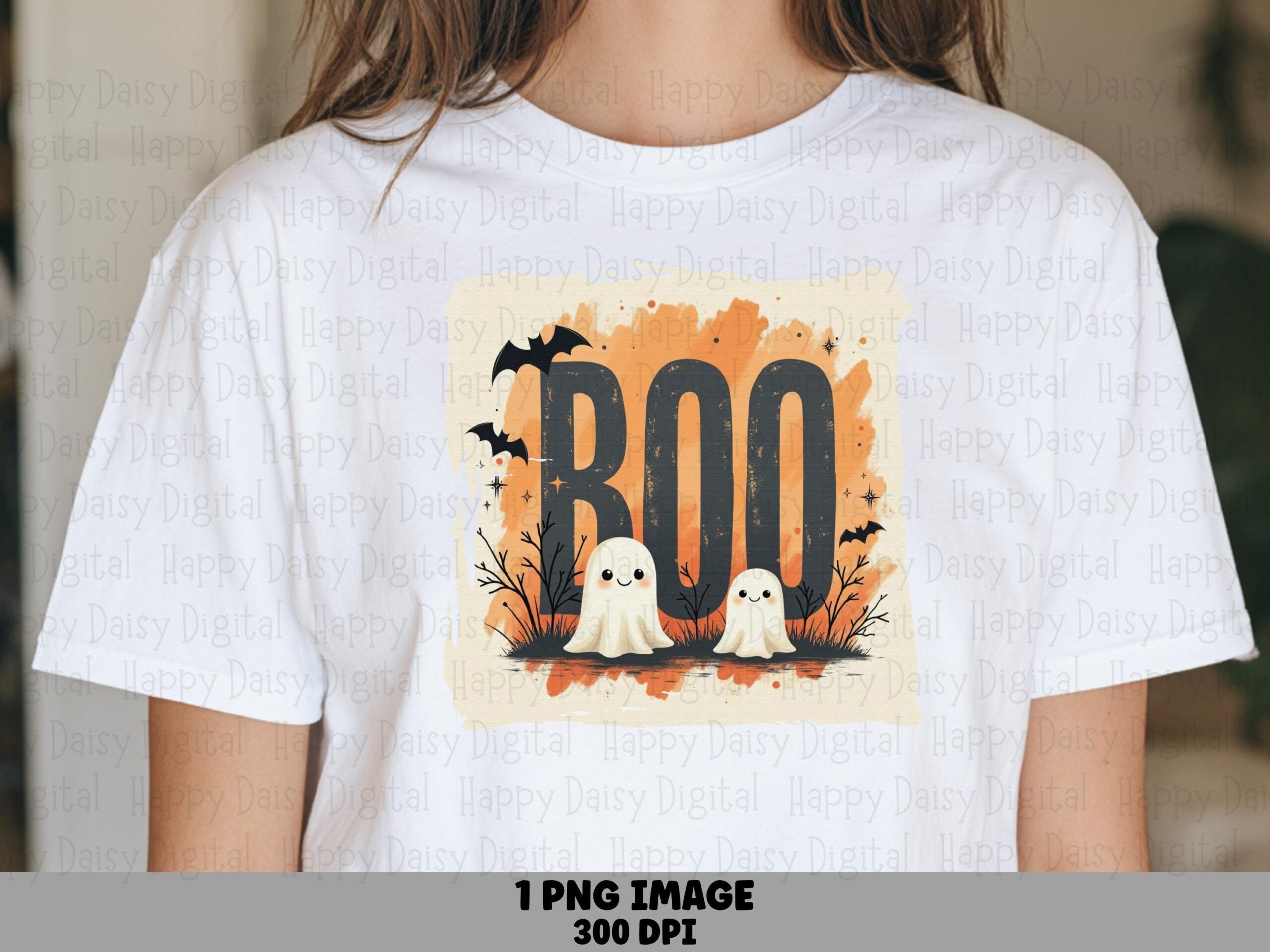 Boo PNG Boo Striped Design Bold Text Design Sublimation Design Commercial Use POD