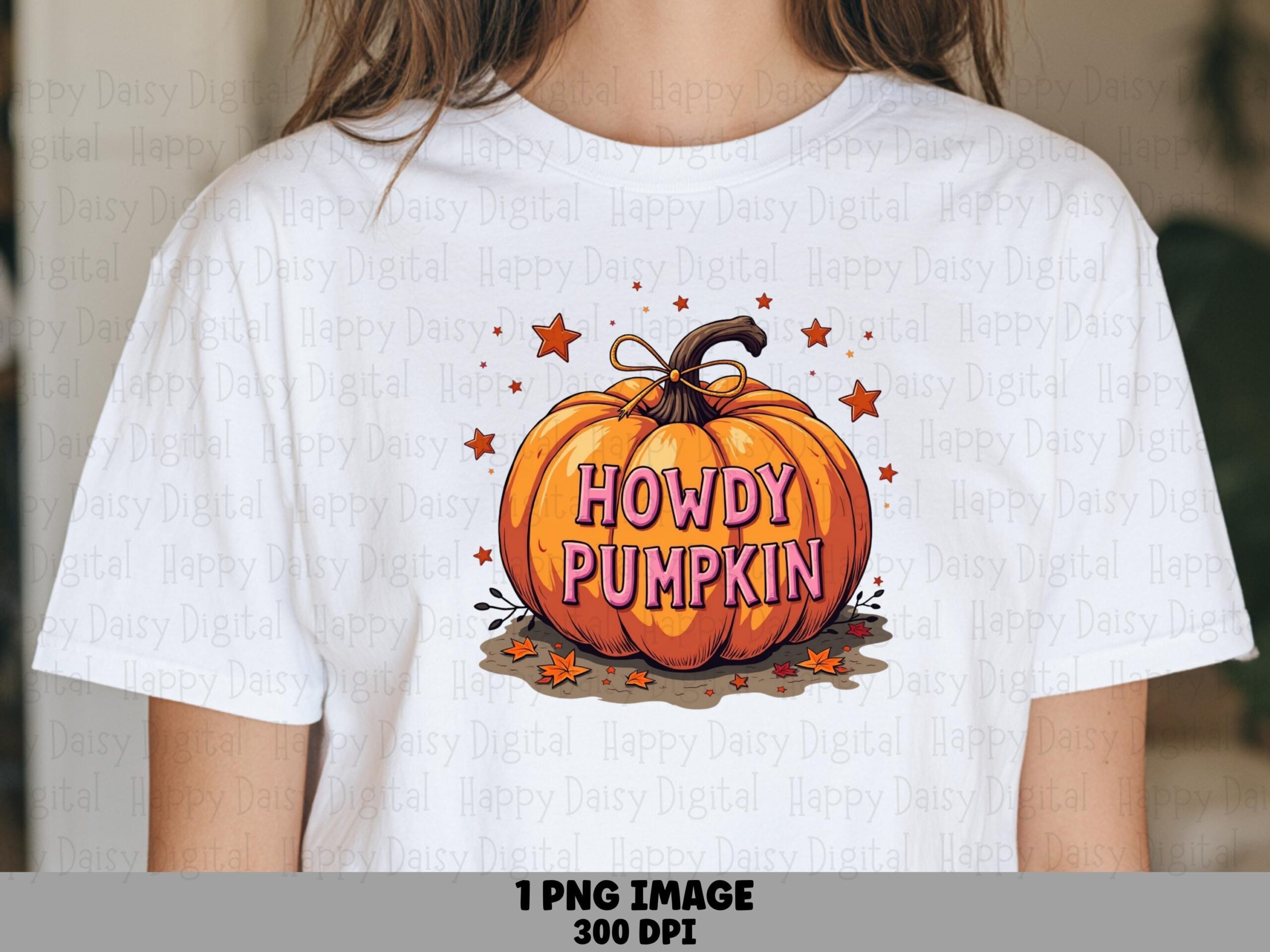 Howdy Pumpkin PNG Howdy Pumpkin Design Star Accent Design Sublimation Design Commercial Use POD