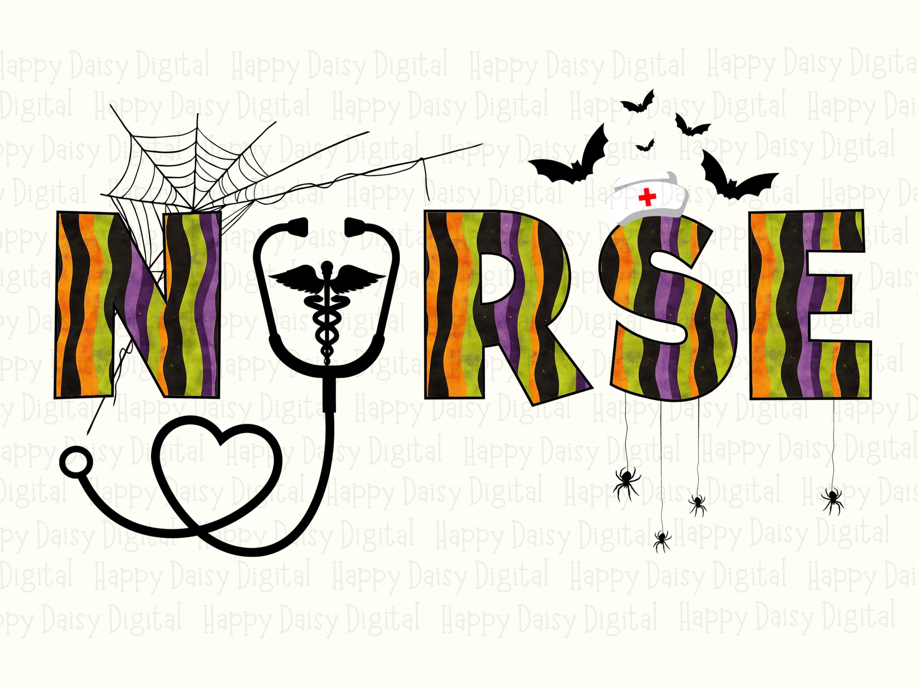 Nurse PNG Nurse Pumpkin Design Stethoscope Accent Sublimation Design Commercial Use POD - Image 2