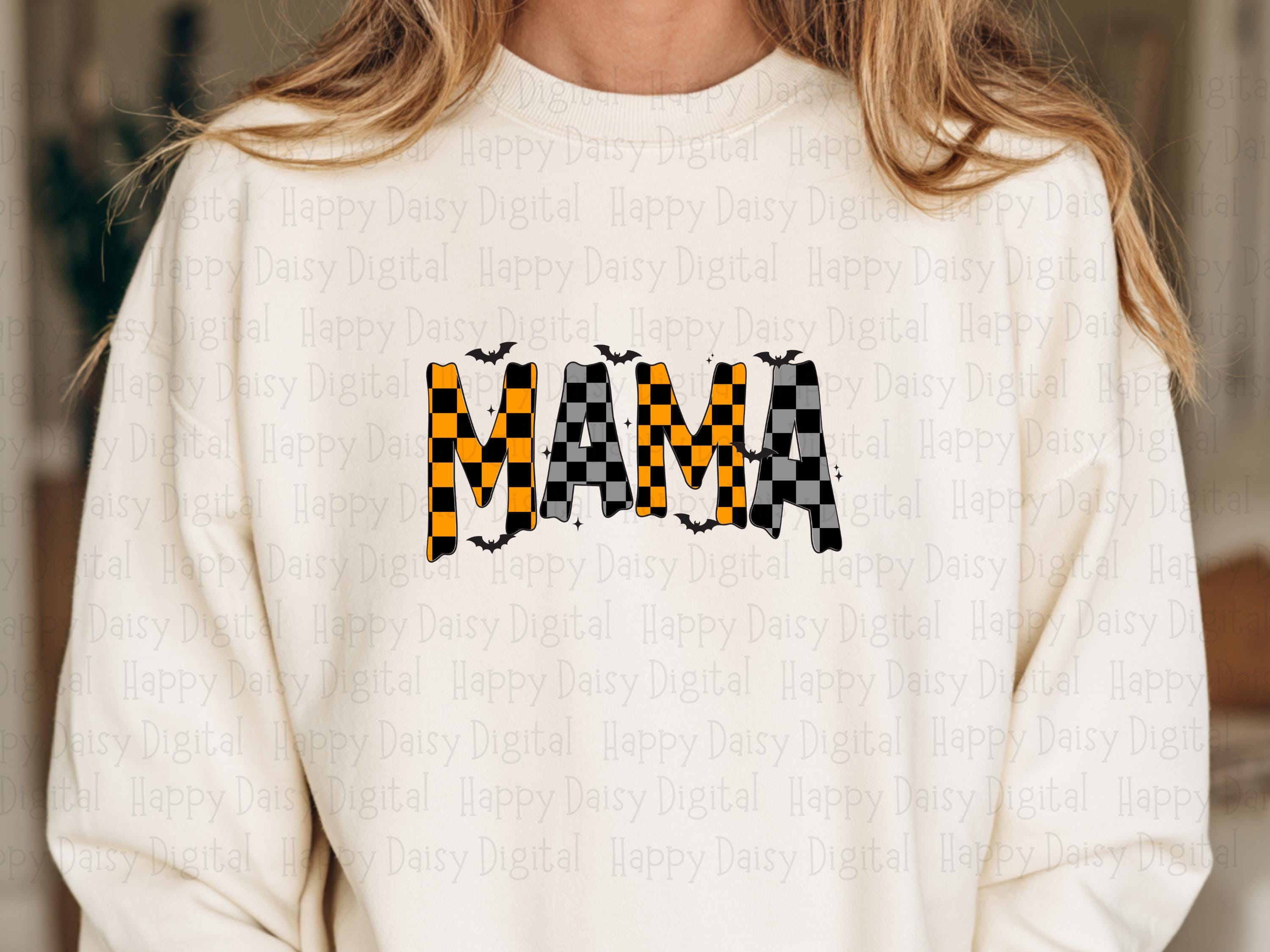 Mama PNG Mama Design Checkered Pattern Text Sublimation Design Commercial Use POD - Image 2