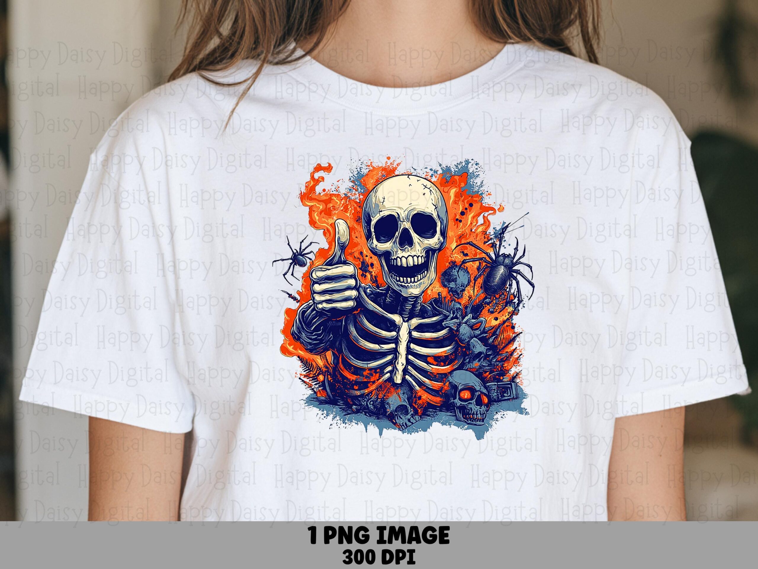 Skeleton With Fire PNG Skeleton Fire Design Flame Effect Illustration Sublimation Design Commercial Use POD