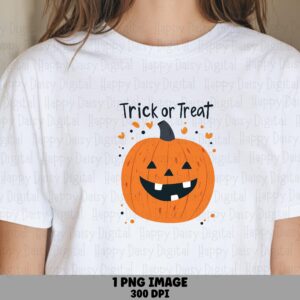 Trick Or Treat PNG Trick Or Treat Badge Pumpkin Badge Design Sublimation Design Commercial Use POD
