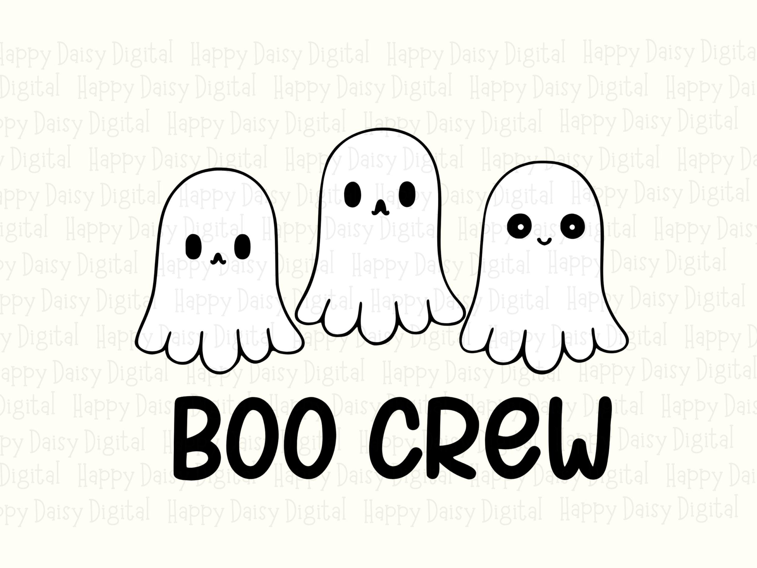 Boo Crew SVG PNG Boo Crew Design Ghost Accent Design Cricut Silhouette Canva Commercial Use POD - Image 2