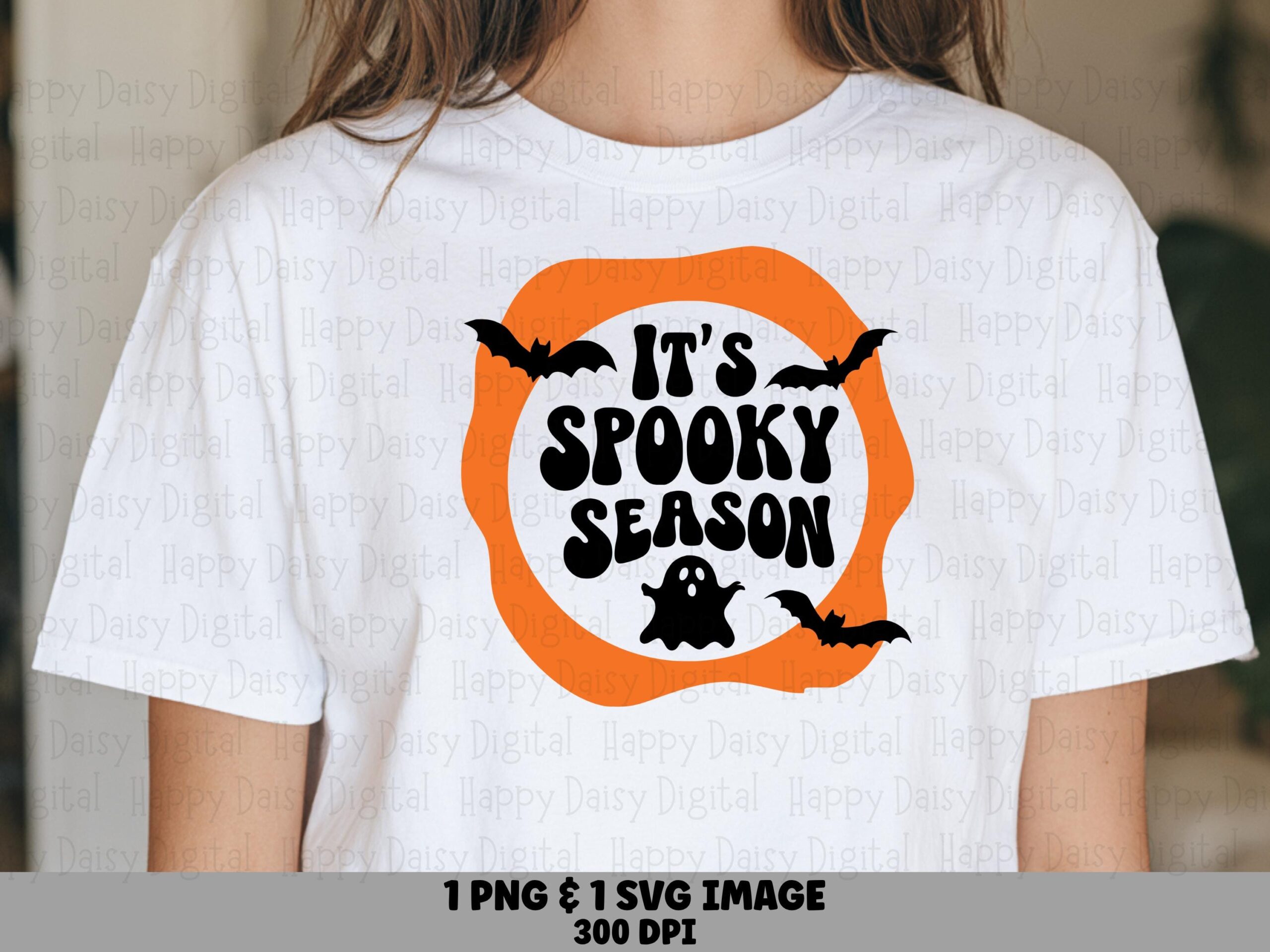 It's Spooky Season SVG PNG Spooky Season Badge Circle Badge Design Cricut Silhouette Canva Commercial Use POD