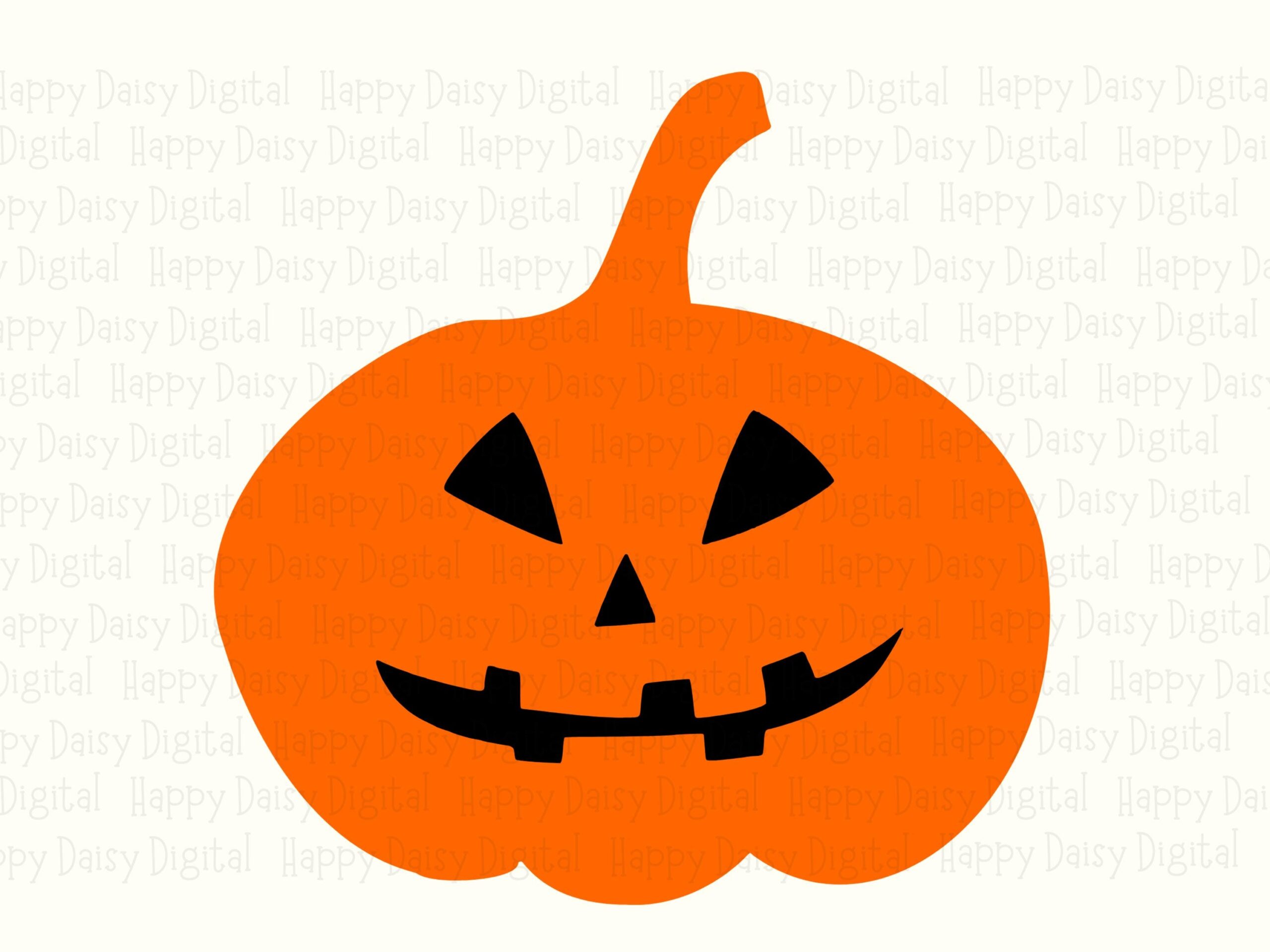 Jack-O-Lantern SVG PNG Jack-O-Lantern Simple Orange Pumpkin Design Cricut Silhouette Canva Commercial Use POD - Image 2
