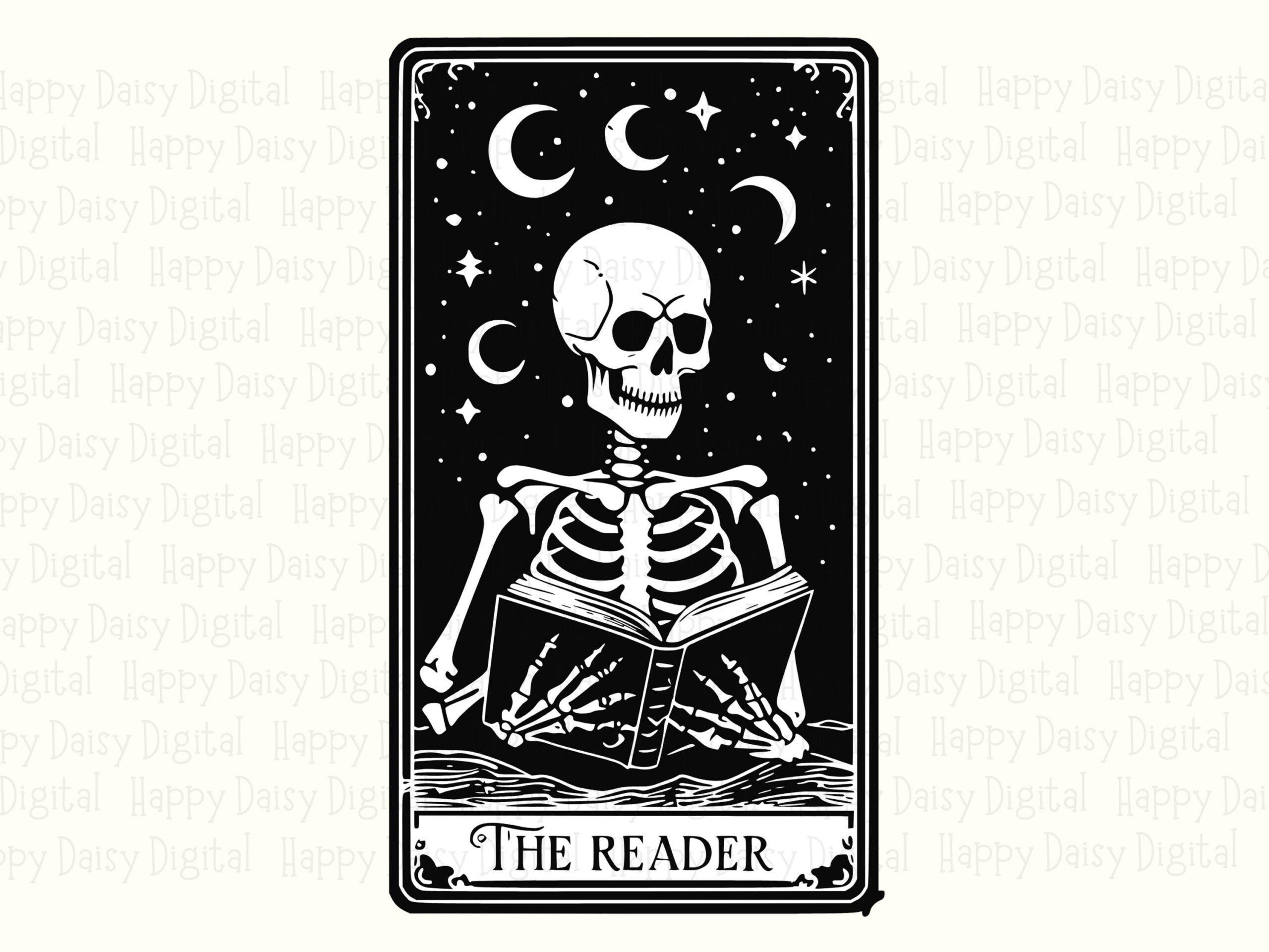 Til Death Do Us Part SVG PNG Tarot Card Skeleton Skeleton Illustration Cricut Silhouette Canva Commercial Use POD - Image 2