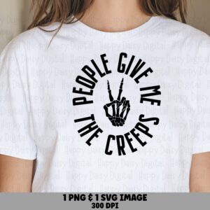 Some People Give Me The Creeps SVG PNG Give Me The Creeps Pun Spider Hand Icon Cricut Silhouette Canva Commercial Use POD