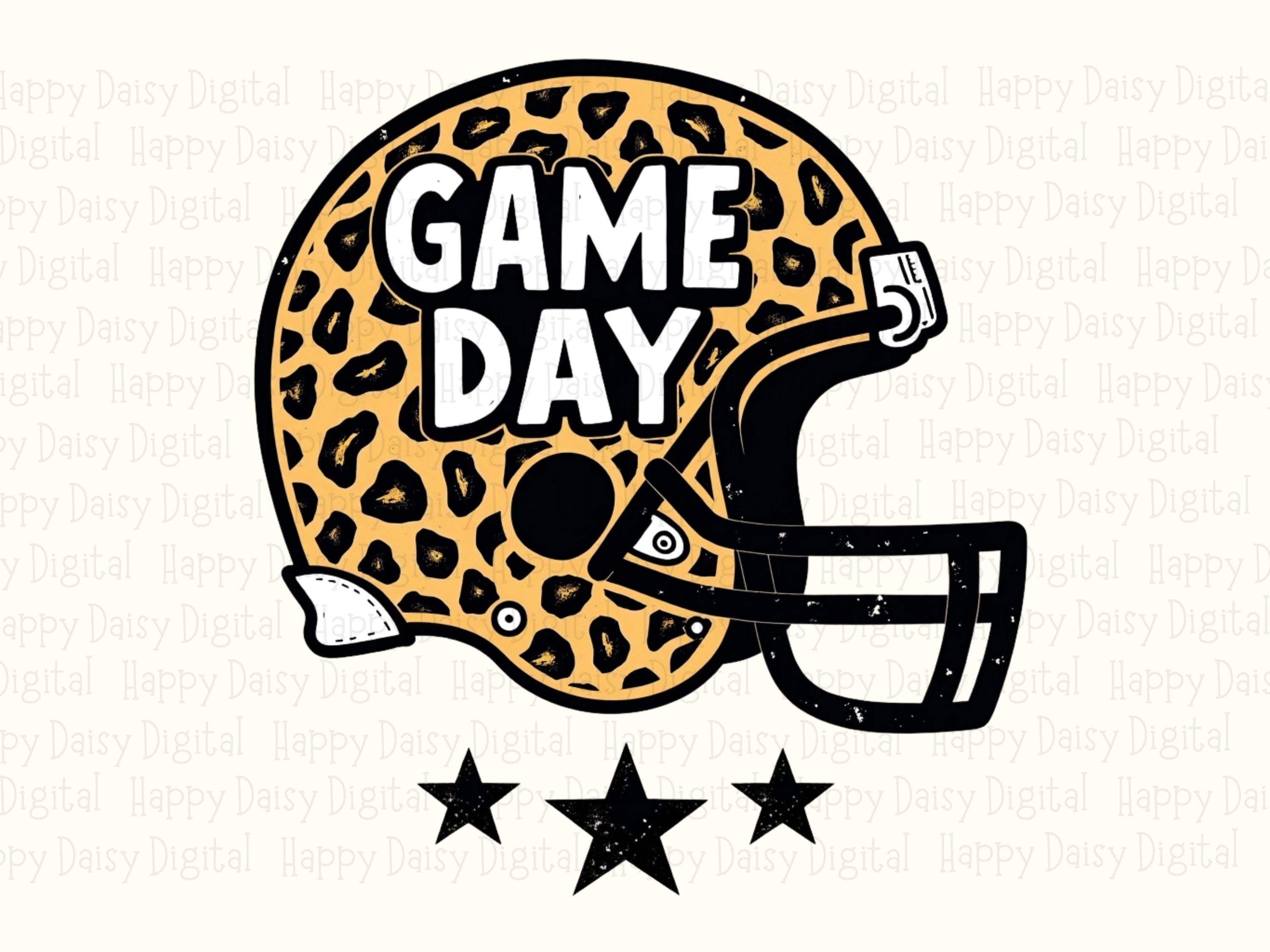 Game Day PNG Game Day Leopard Helmet Helmet Illustration Commercial Use POD - Image 2
