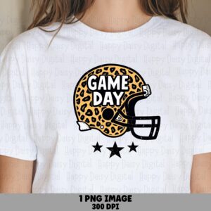 Game Day PNG Game Day Leopard Helmet Helmet Illustration Commercial Use POD
