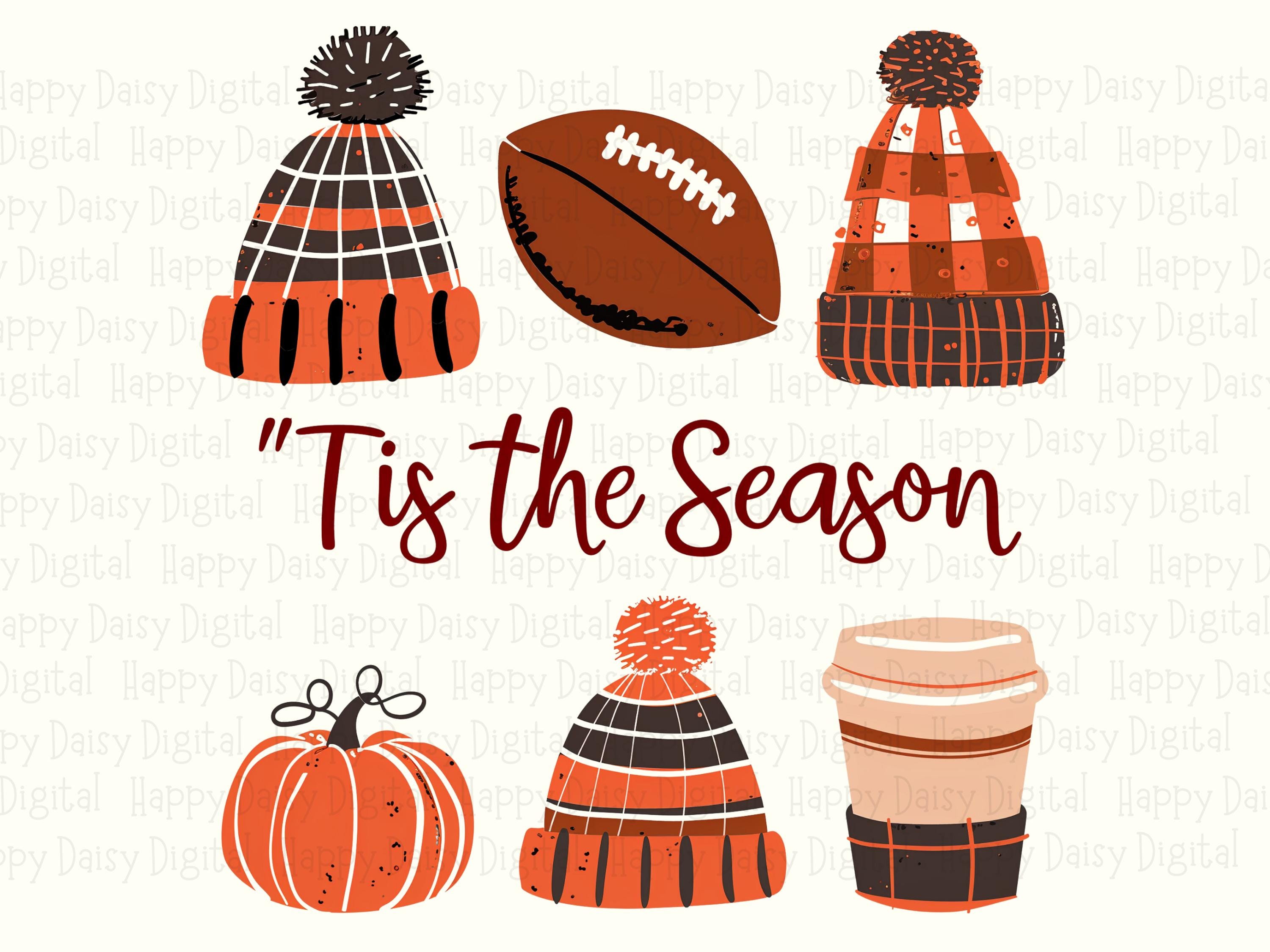 Tis The Season PNG Tis The Season Football Winter Icon Illustration Commercial Use POD - Image 2