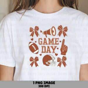 Game Day PNG Game Day Bow Design Football Icon Accent Commercial Use POD
