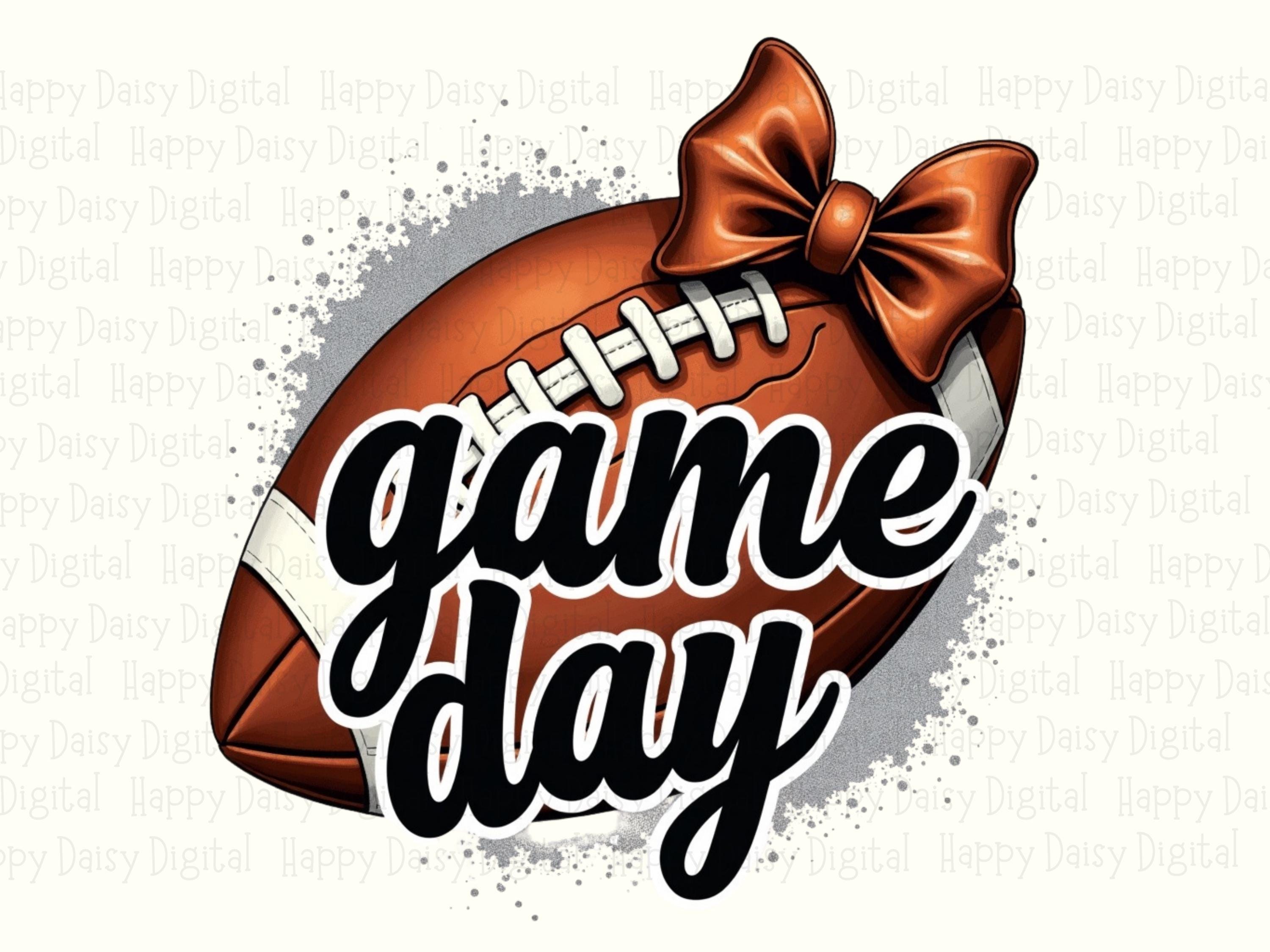 Game Day PNG Game Day Football Bow Bow Accent Design Commercial Use POD - Image 2